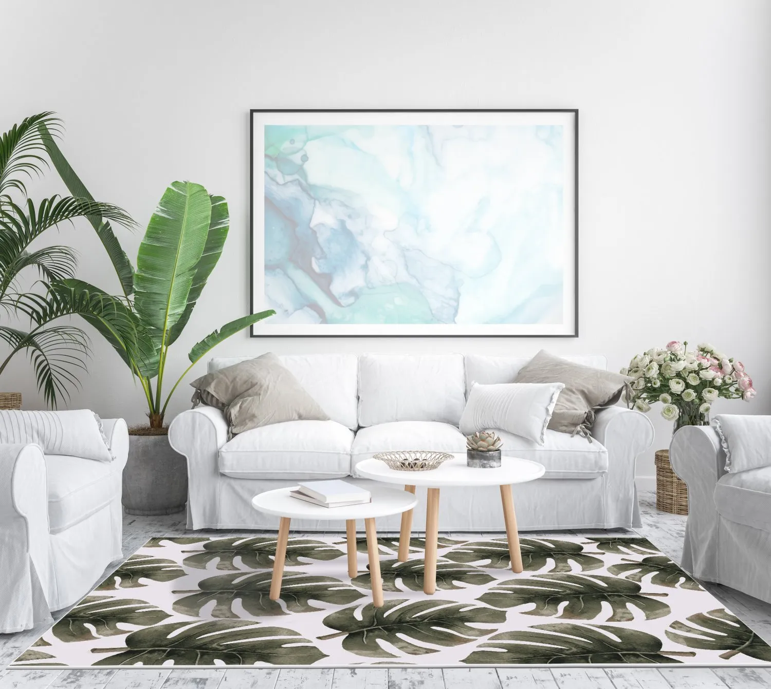 Wilton-tæppe - Falling Leaves (grøn)