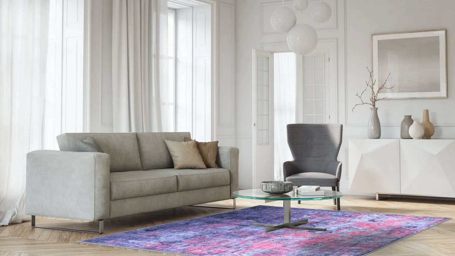 Wilton-tæppe - Violetta (lilla)