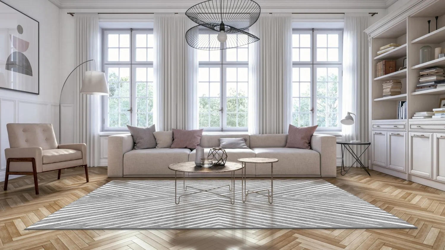 Wilton-tæppe - Amorgos (grå)