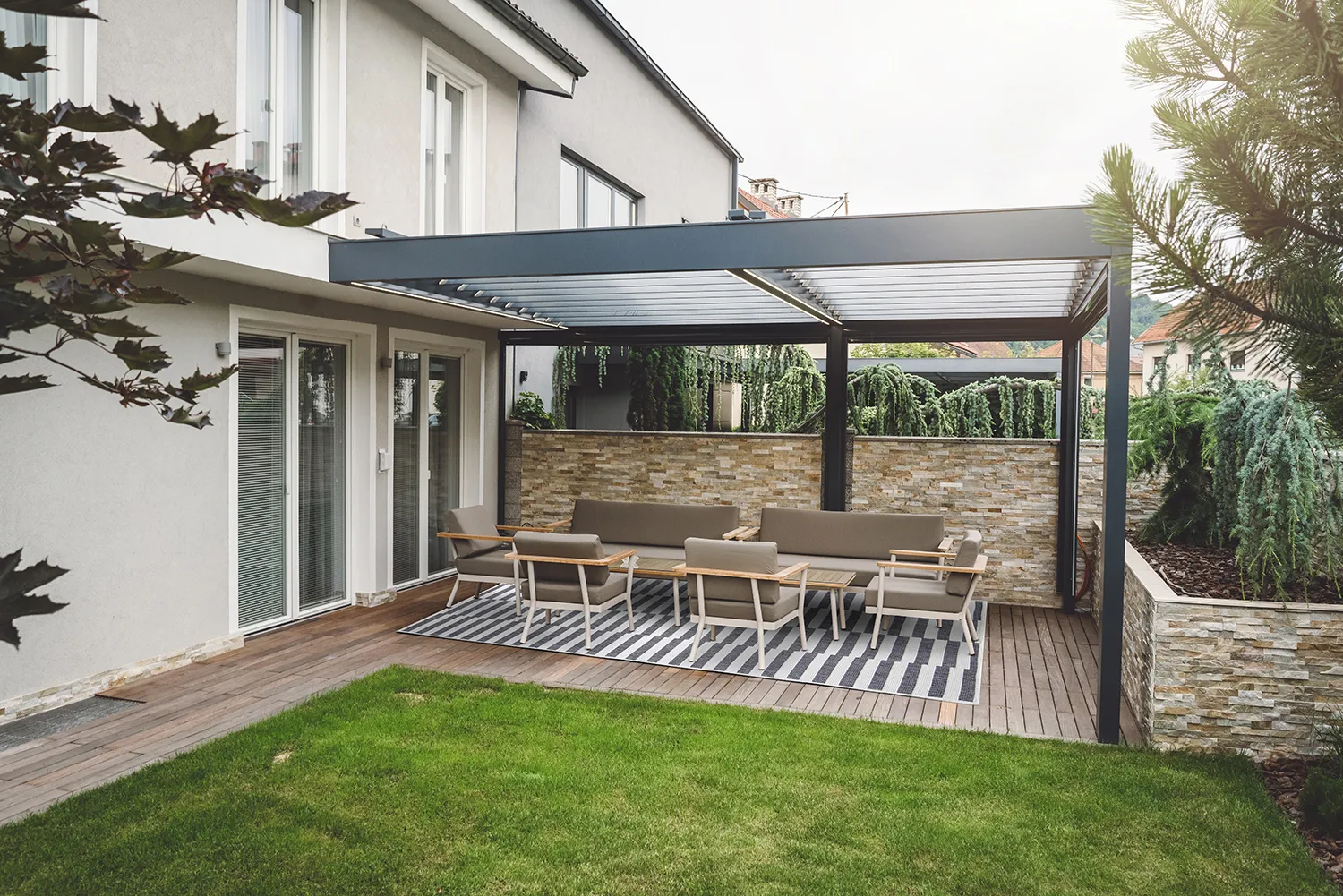 Tæpper til indendørs/udendørs brug - Otto (grå)