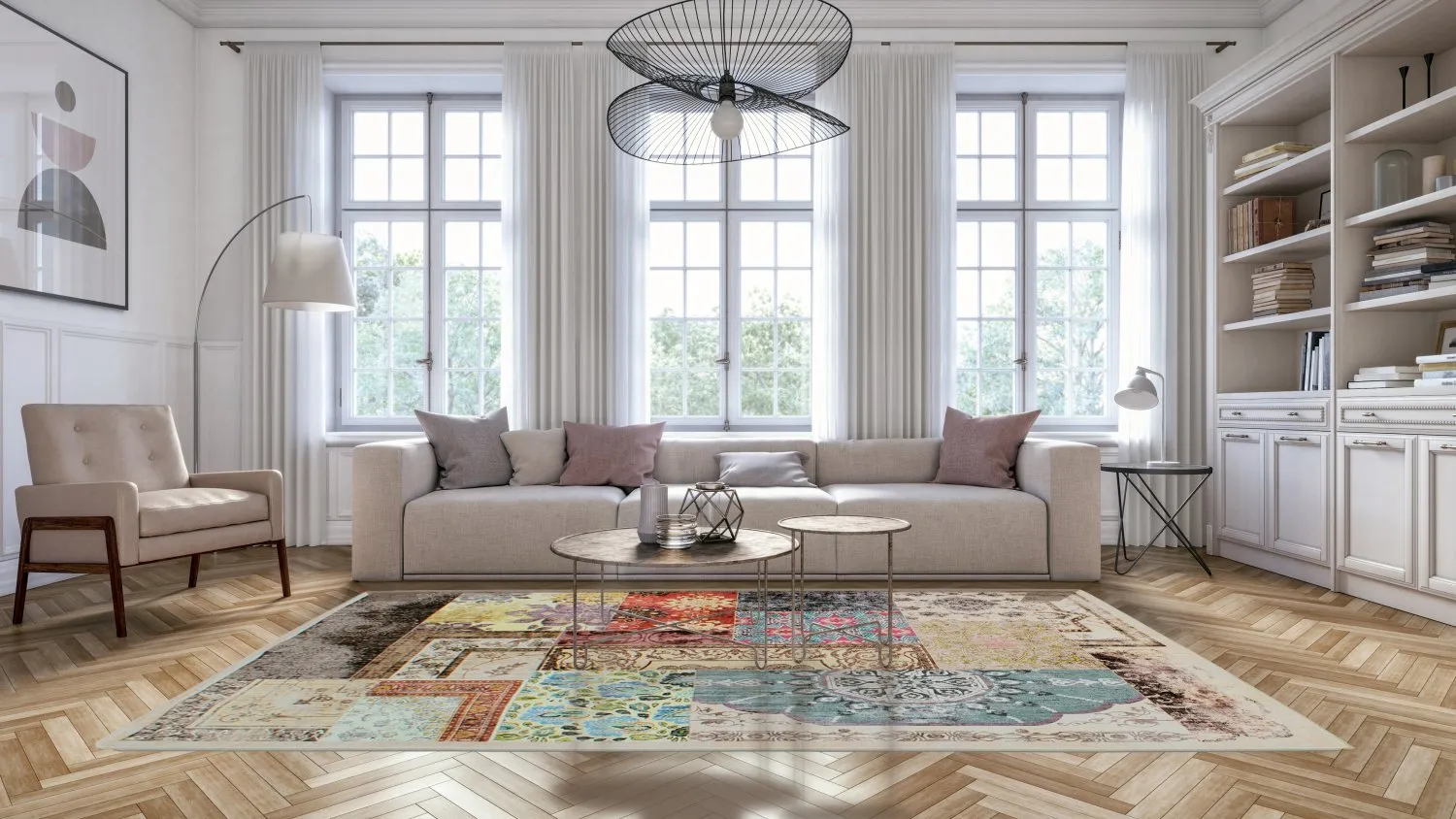 Wilton-tæppe - Linosa (multi)