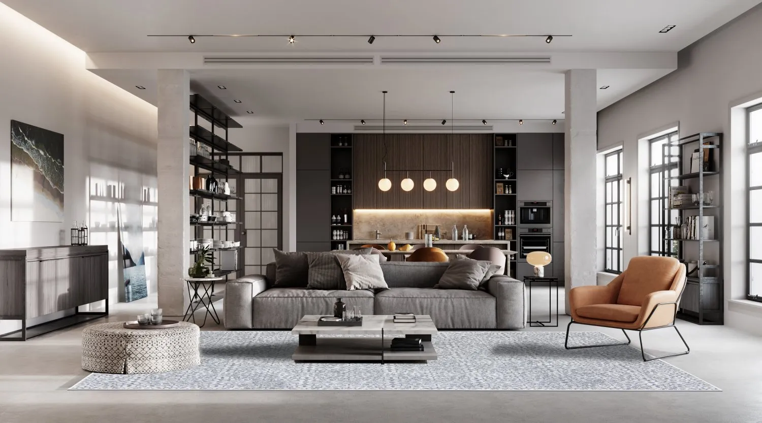 Tæpper til indendørs/udendørs brug - Alesund (grå)