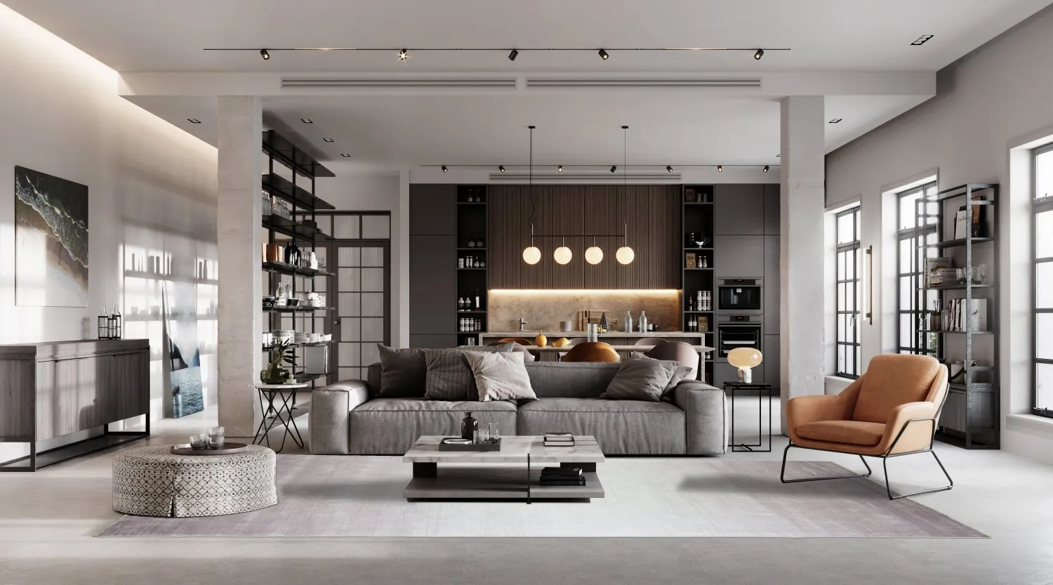 Wilton-tæppe - Shade (beige/grå)