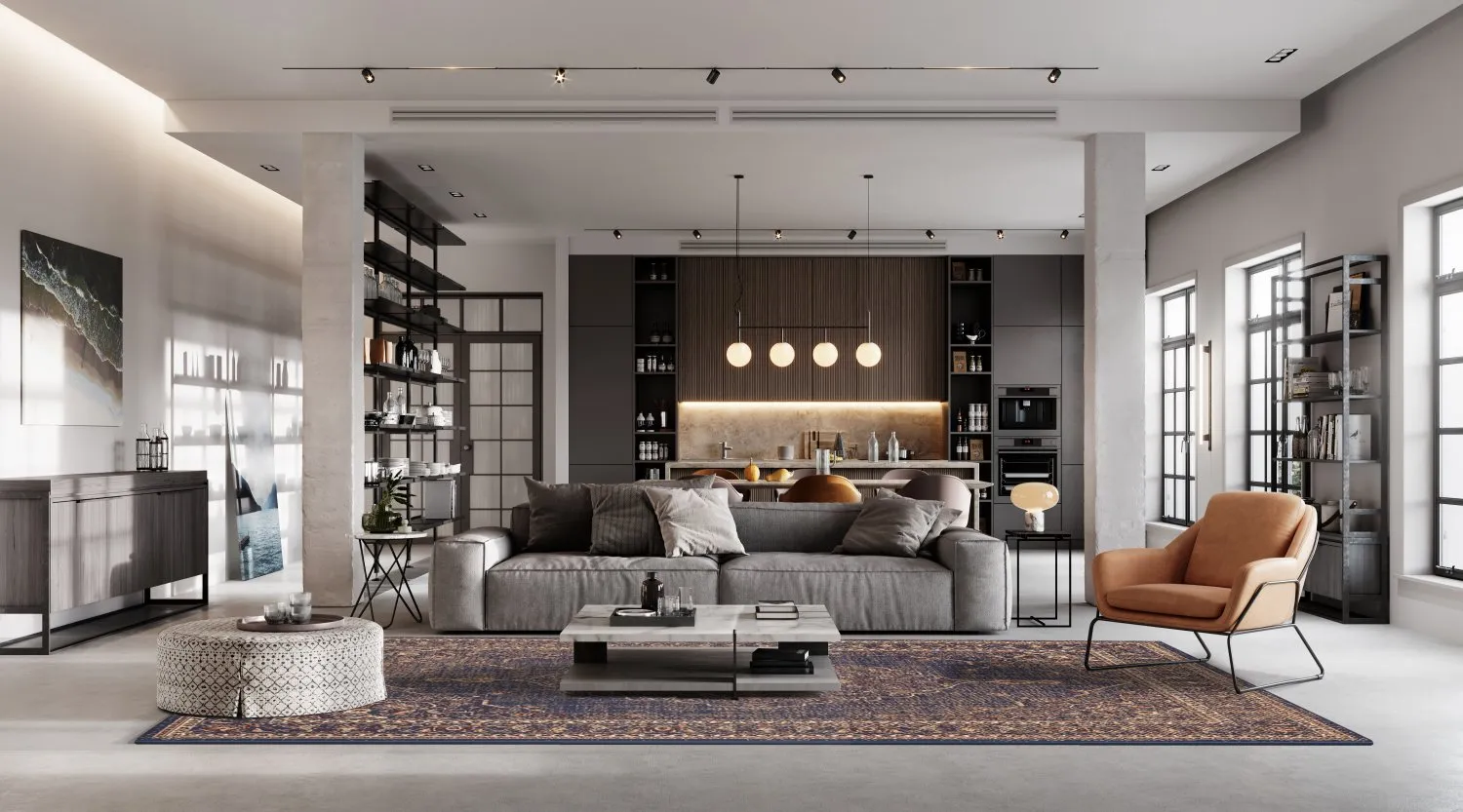 Wilton-tæppe - Pacini (marineblå)