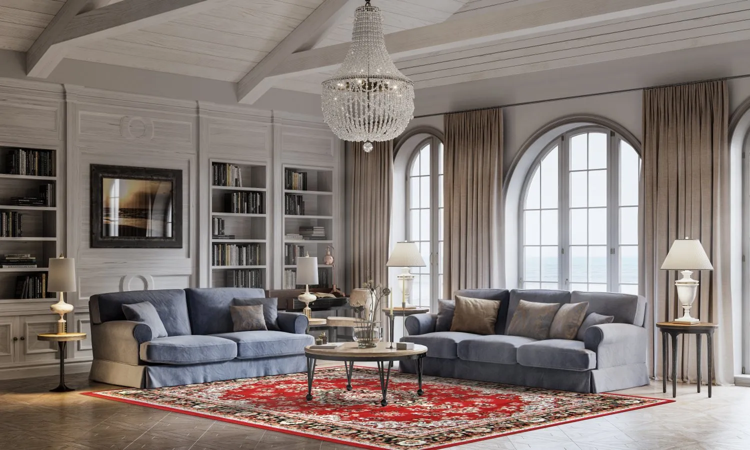 Wilton-tæppe - Peking (rød)