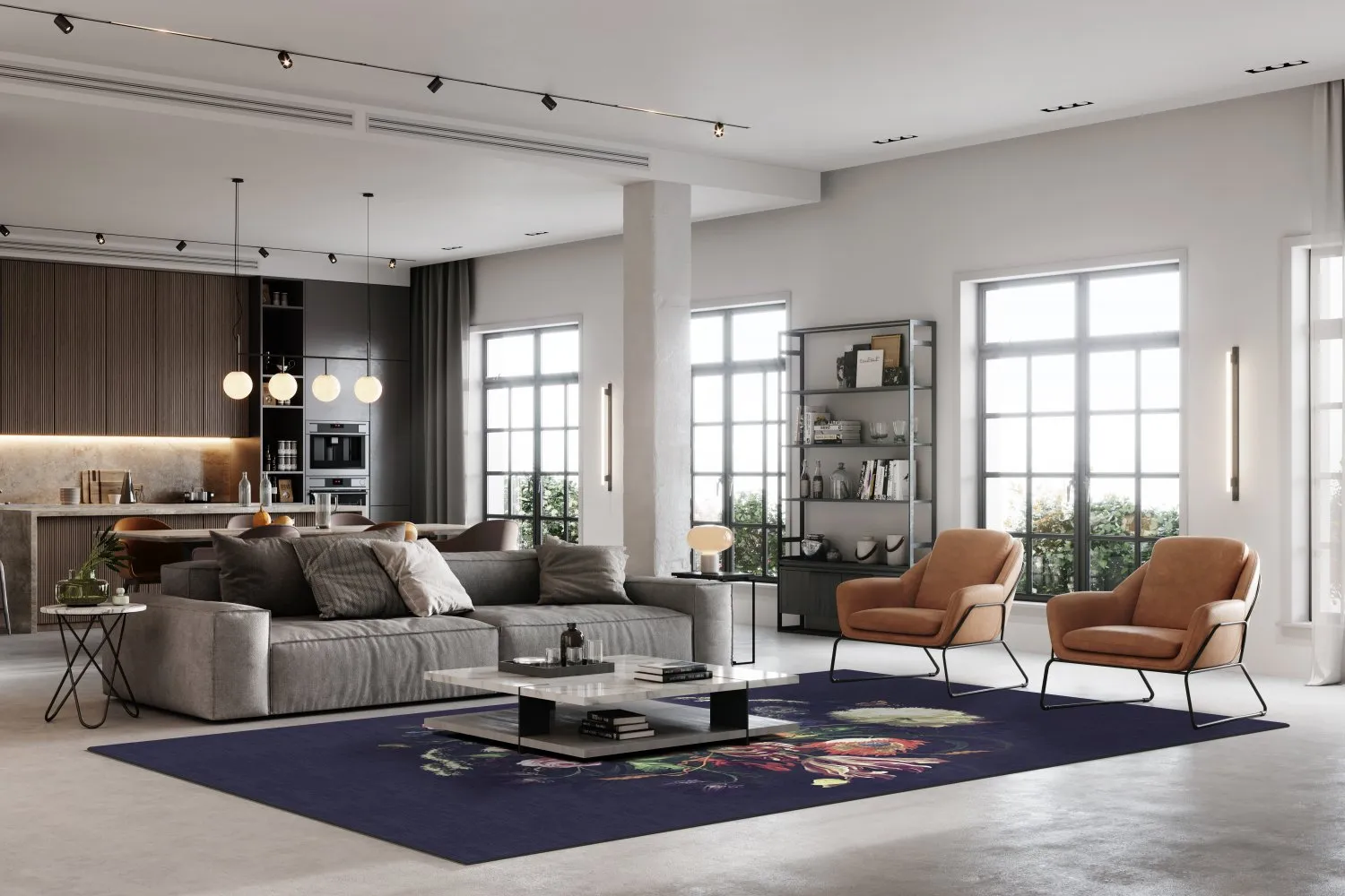 Wilton-tæppe - Rich Flowers (multi)