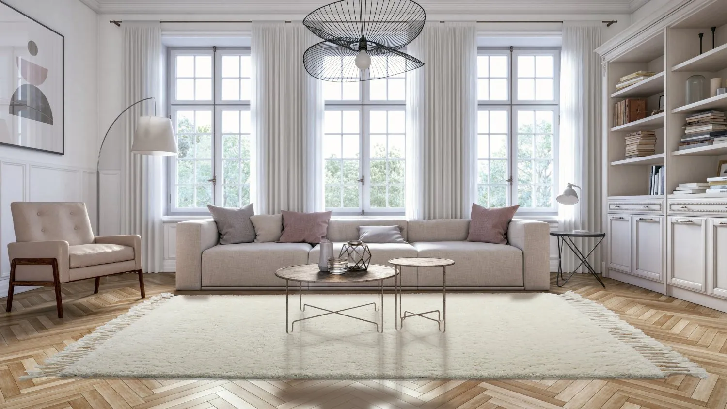 Uldtæppe - Averdon (offwhite)