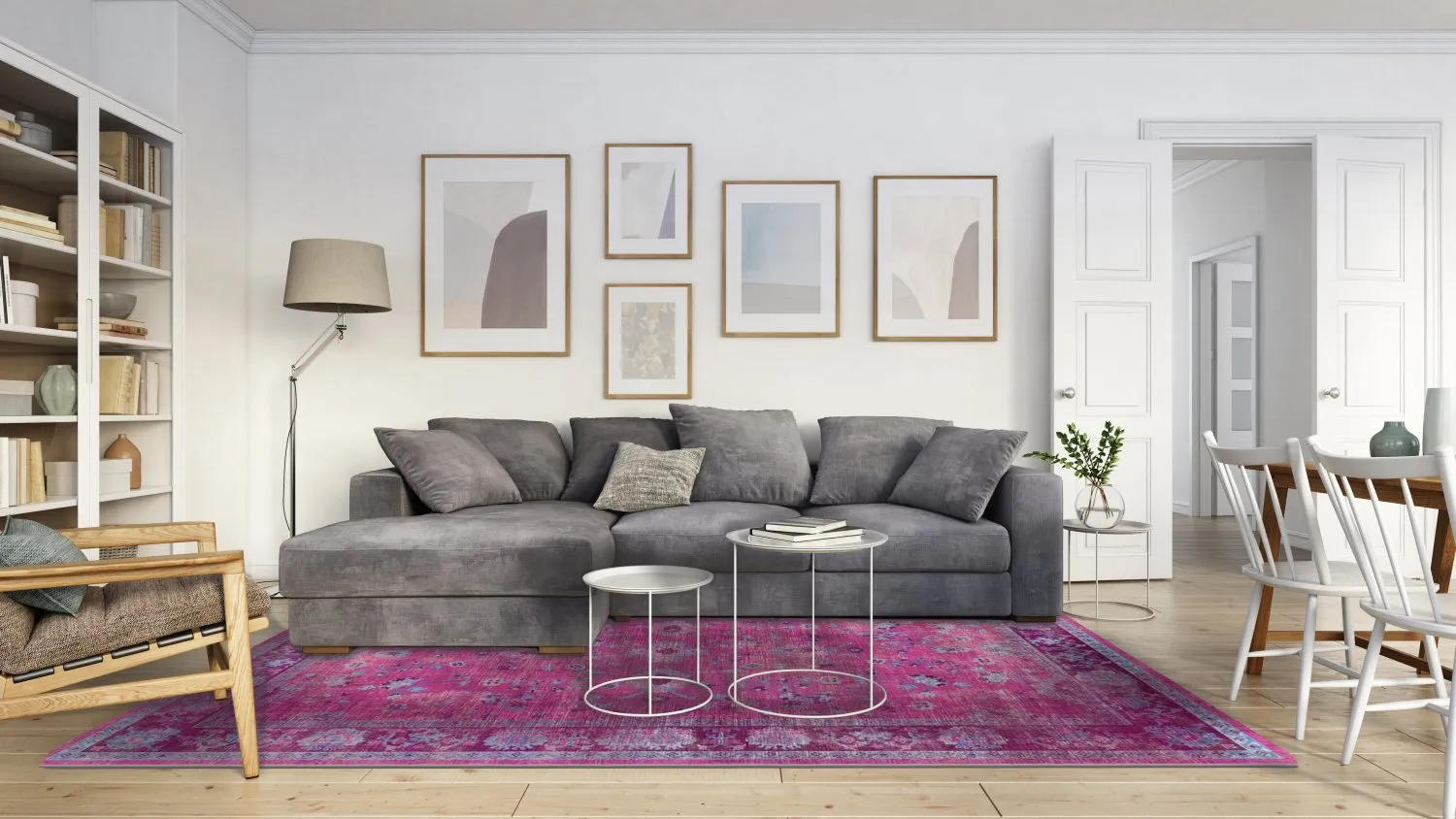 Wilton-tæppe - Gombalia (lilla)