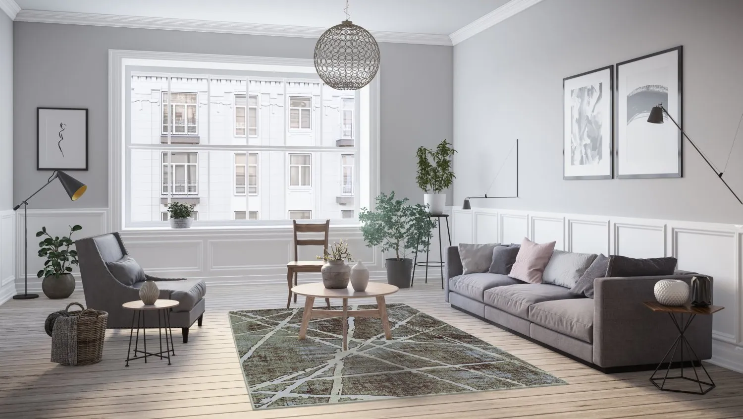 Wilton-tæppe - Lagos (grå)