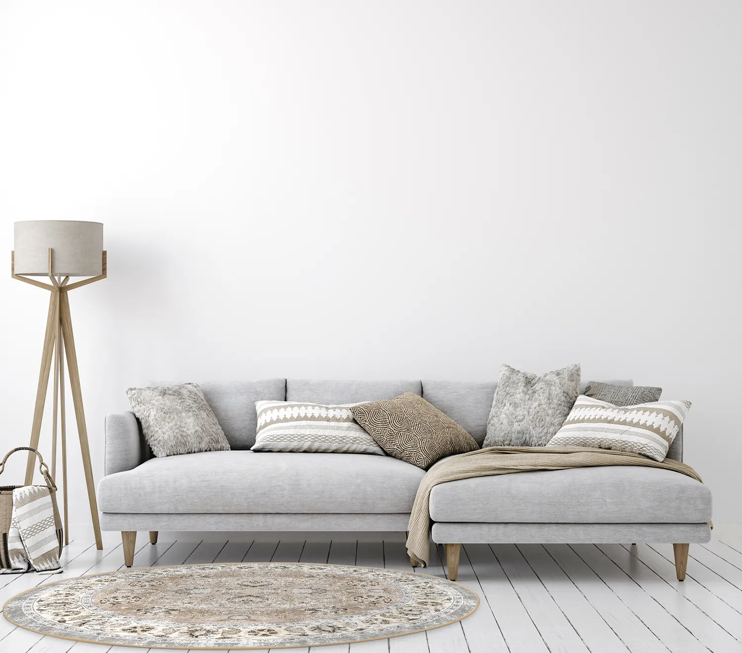 Runde tæpper - Adeleine (beige)