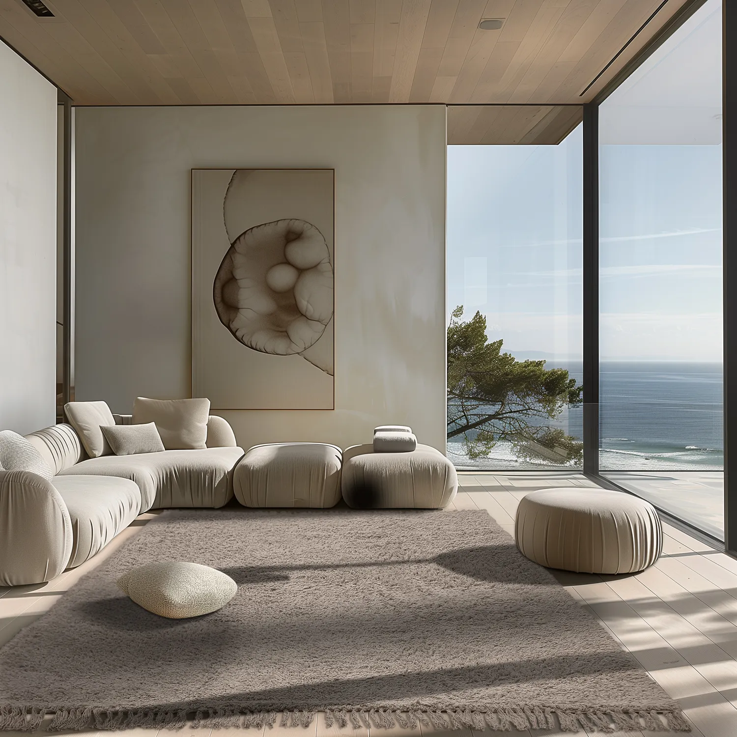 Ryatæpper - Alba Natural Cotton Shaggy (taupe)