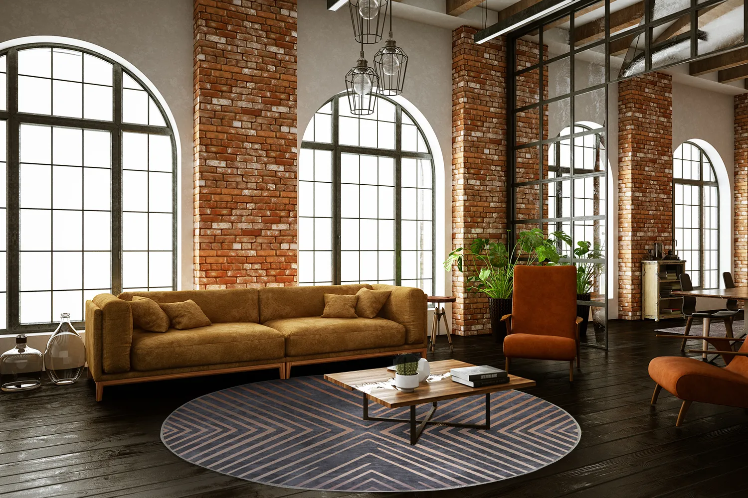 Rundt tæppe - Amorgos (cloud)