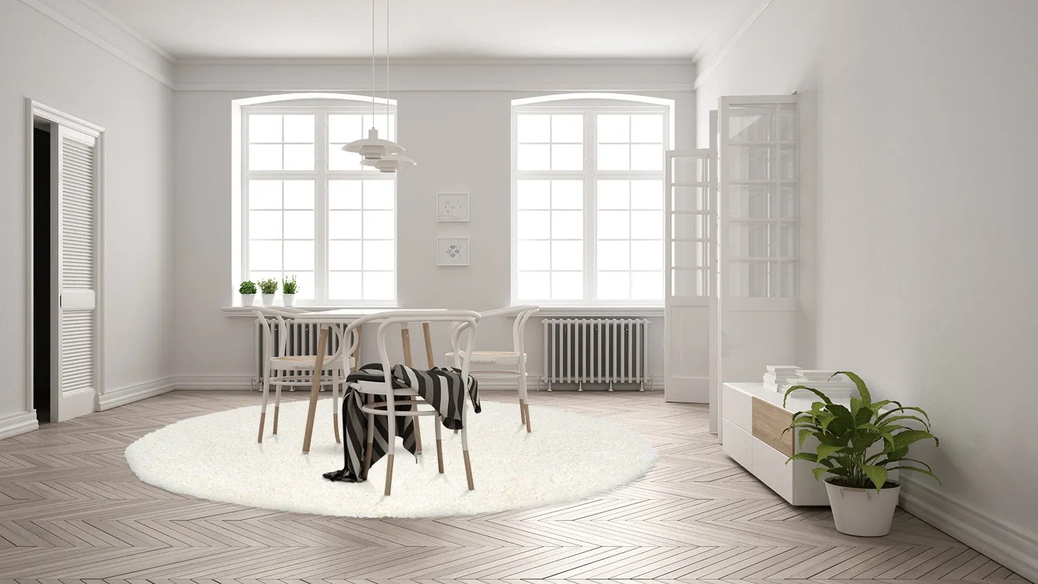 Runde tæpper - Antuco (hvid)