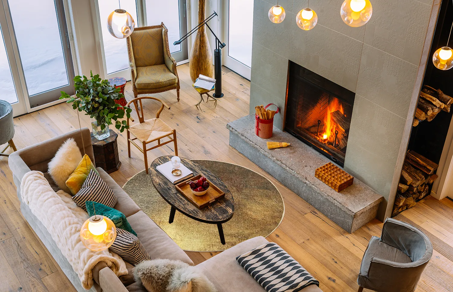 Rundt tæppe - Arcas (multi)