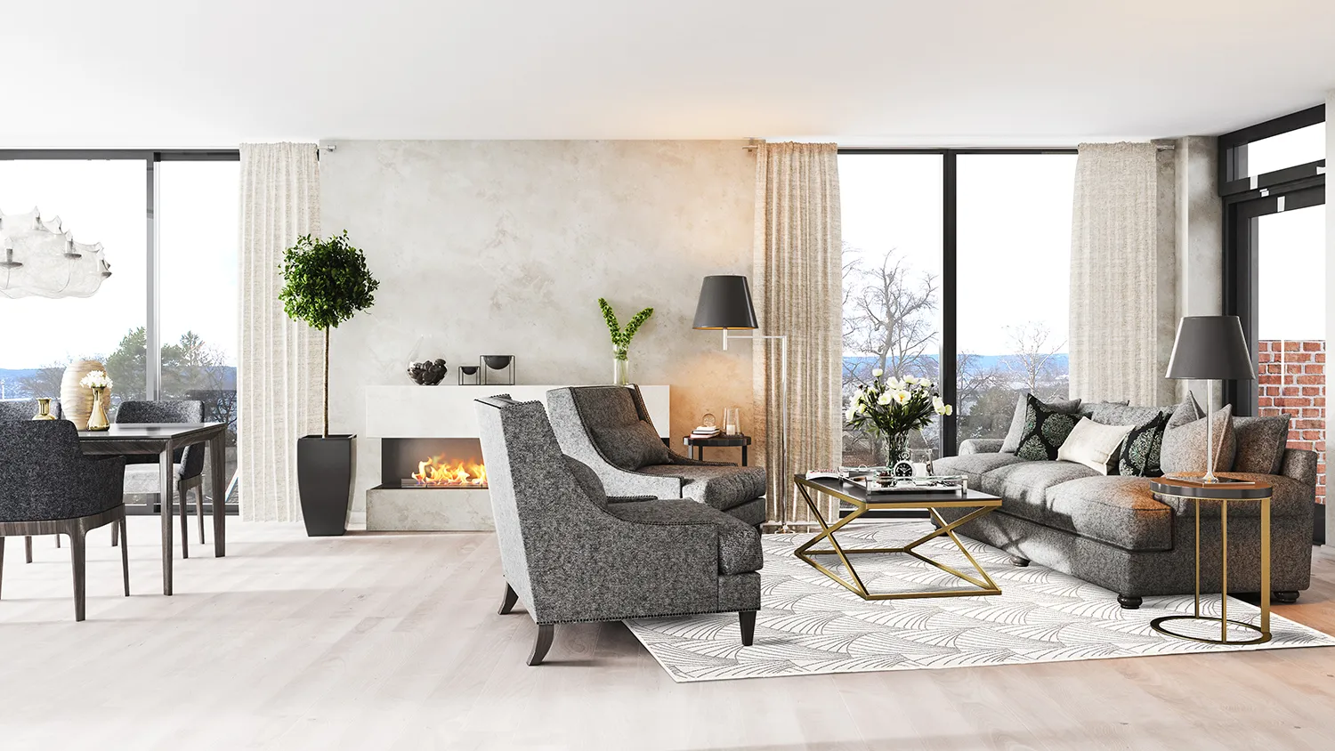 Tæpper til indendørs/udendørs brug - Beau (beige)