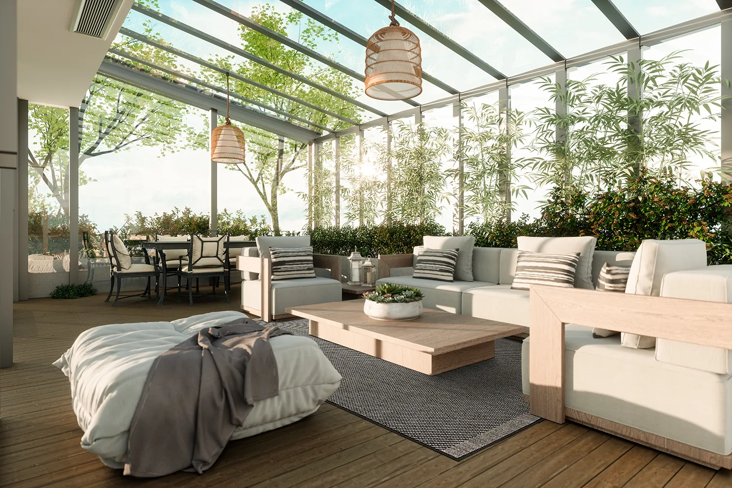 Tæpper til indendørs/udendørs brug - Bennett (sort)