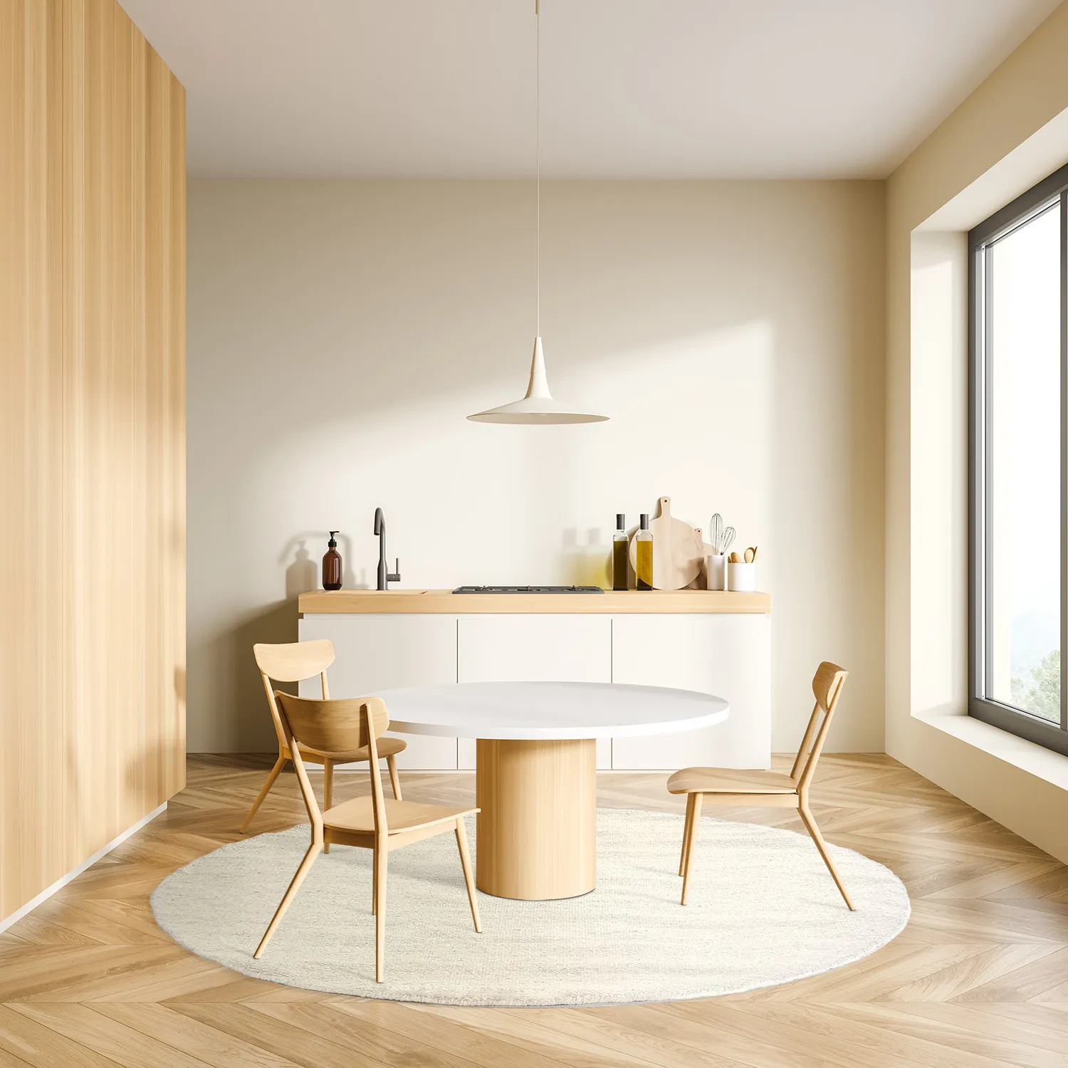 Runde tæpper - Bibury (cream)