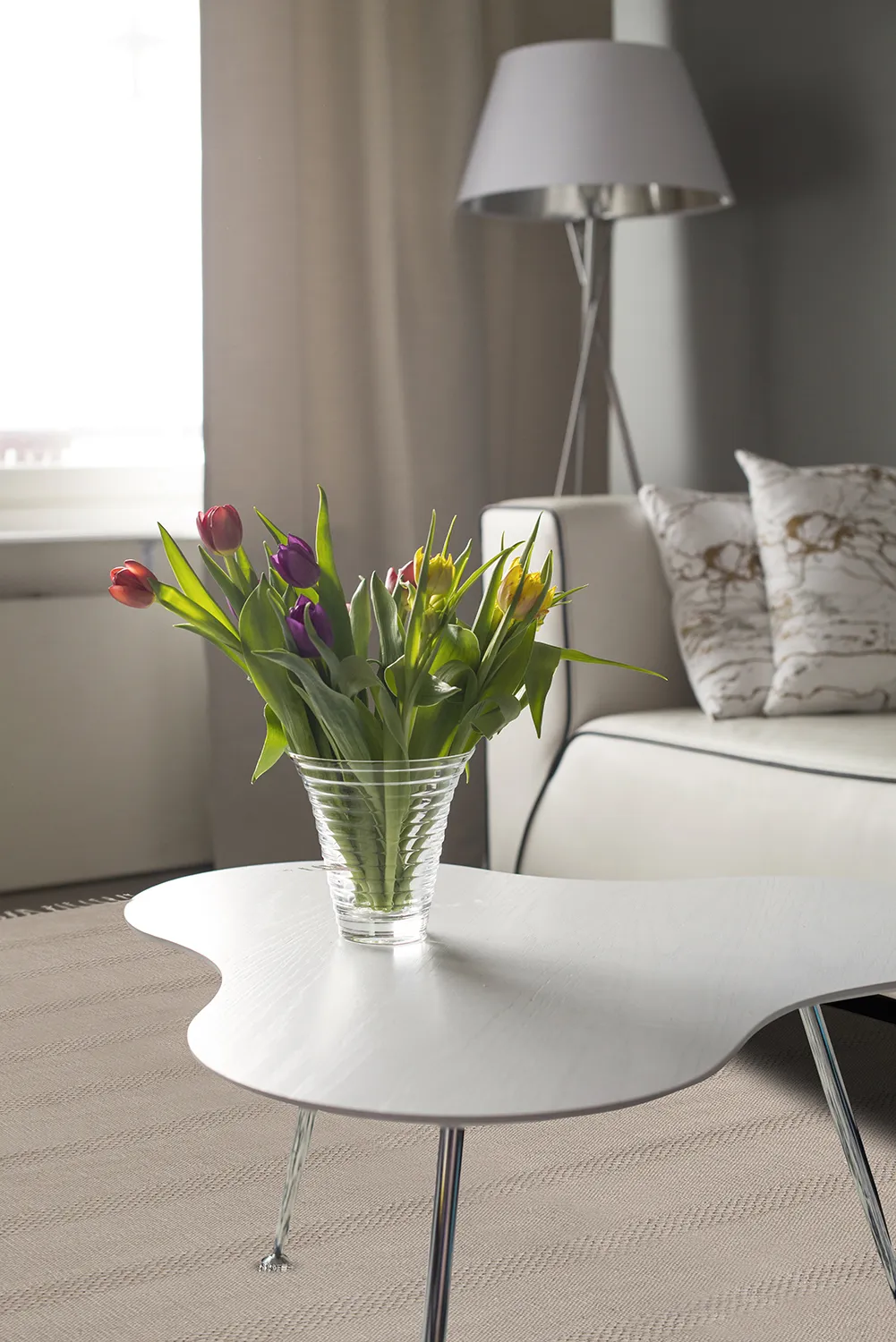 Bomuldstæppe - Lilje (brun)