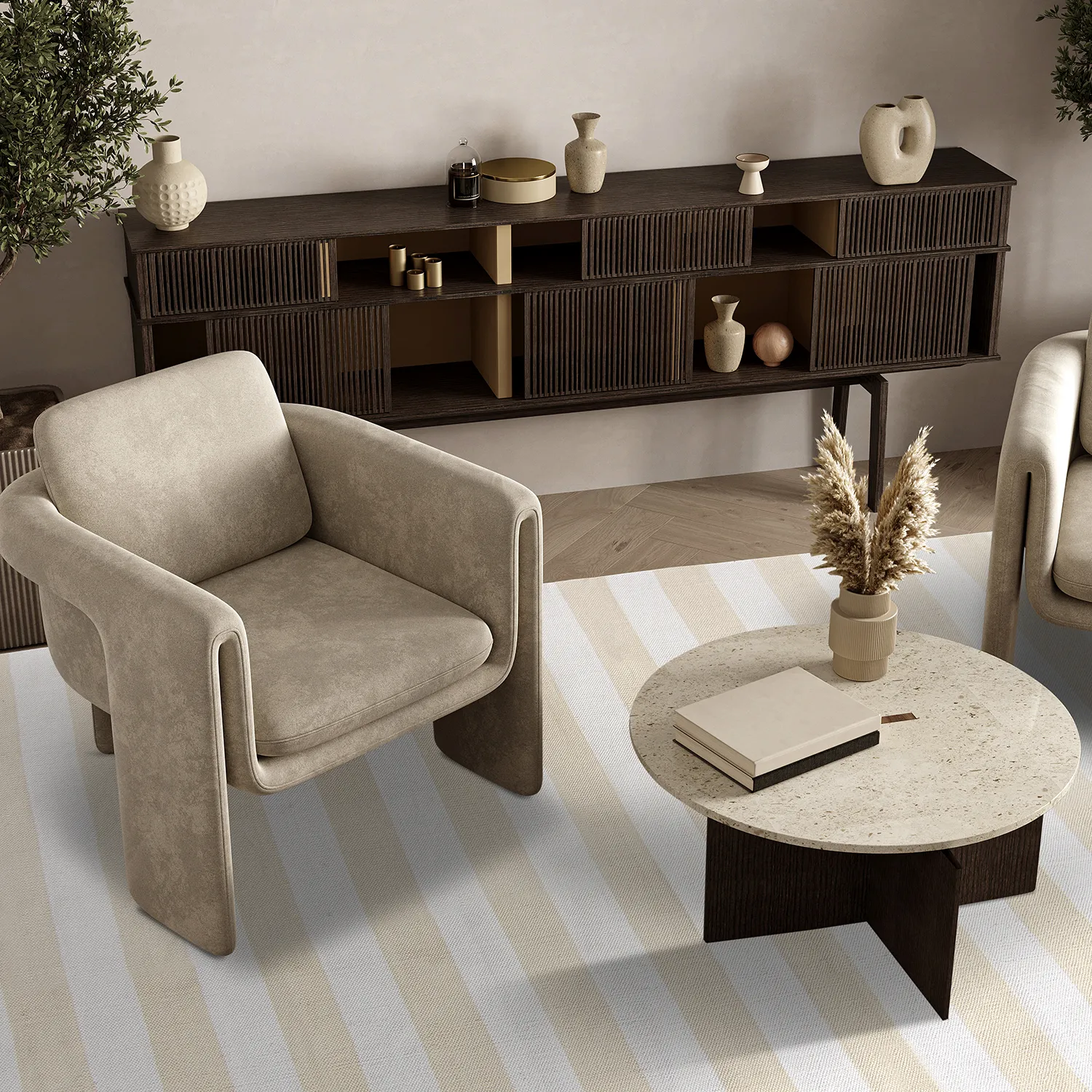 Bomuldstæppe - Nilo (beige)