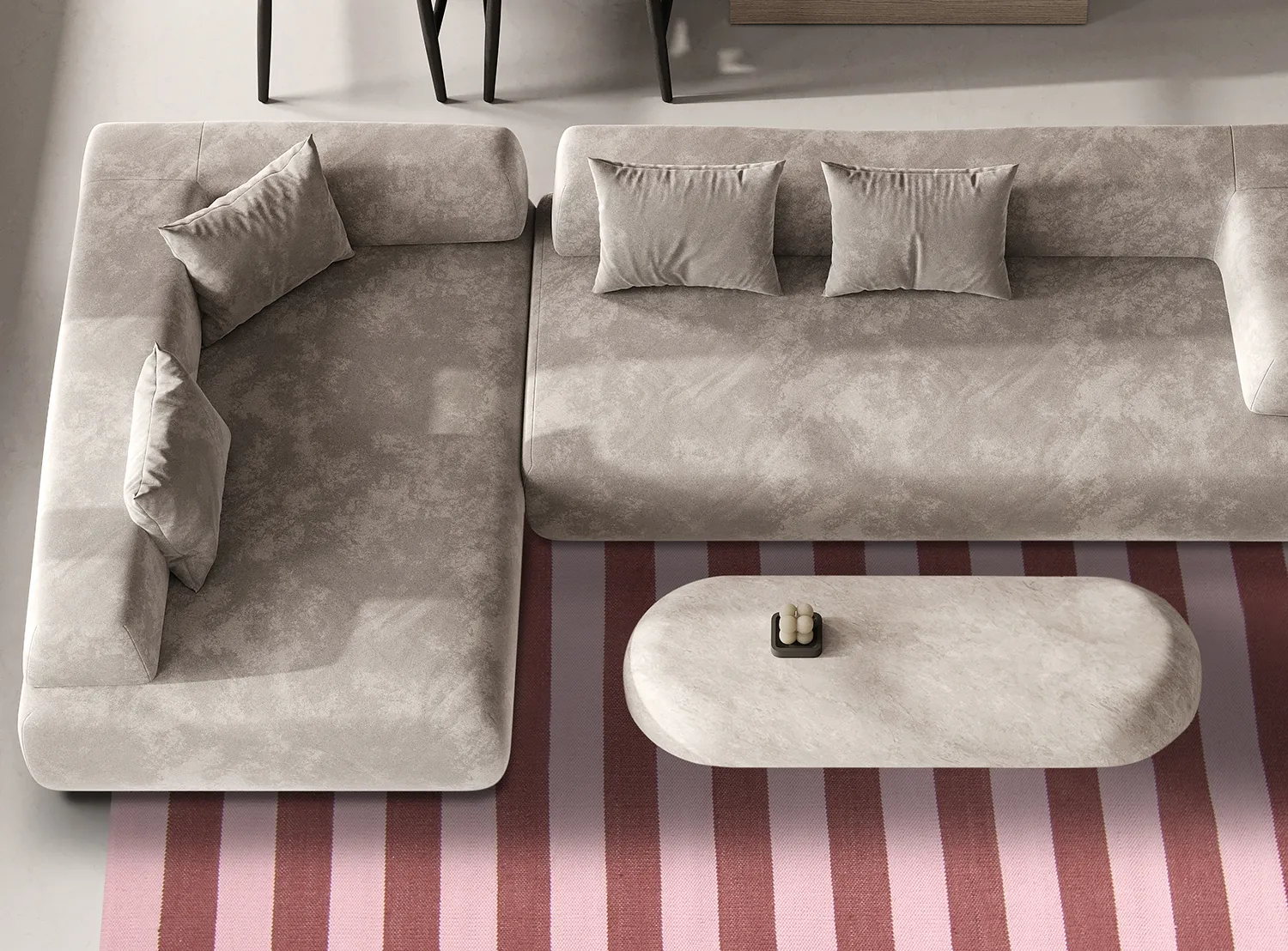 Bomuldstæppe - Nilo (lyserød)