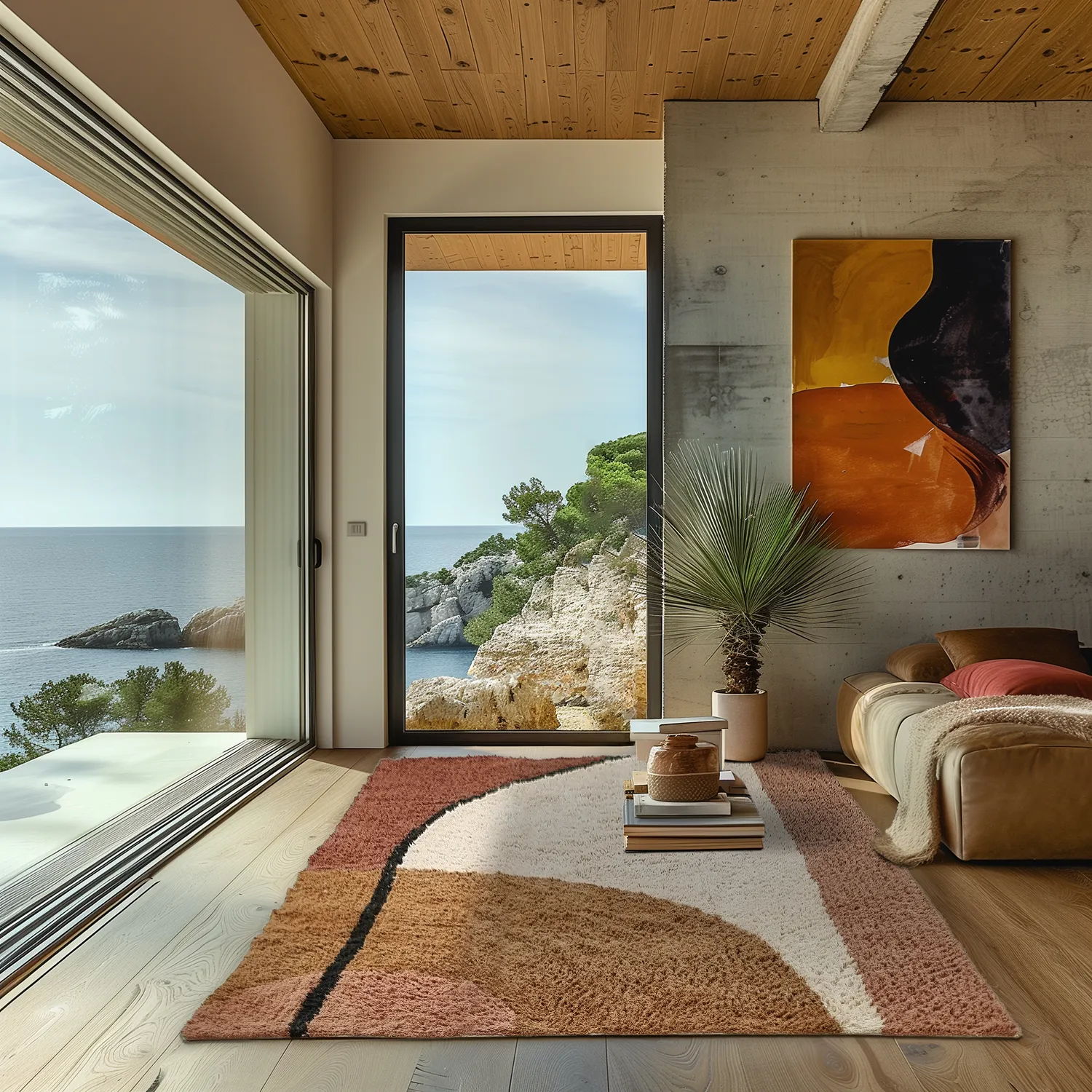 Ryatæpper - Donostia Natural Cotton Shaggy (multi)