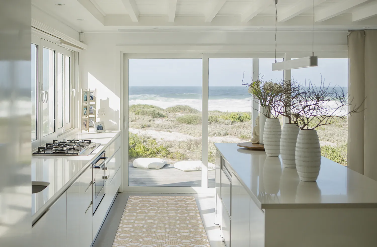 Plasttæpper - Camden (beige/hvid)