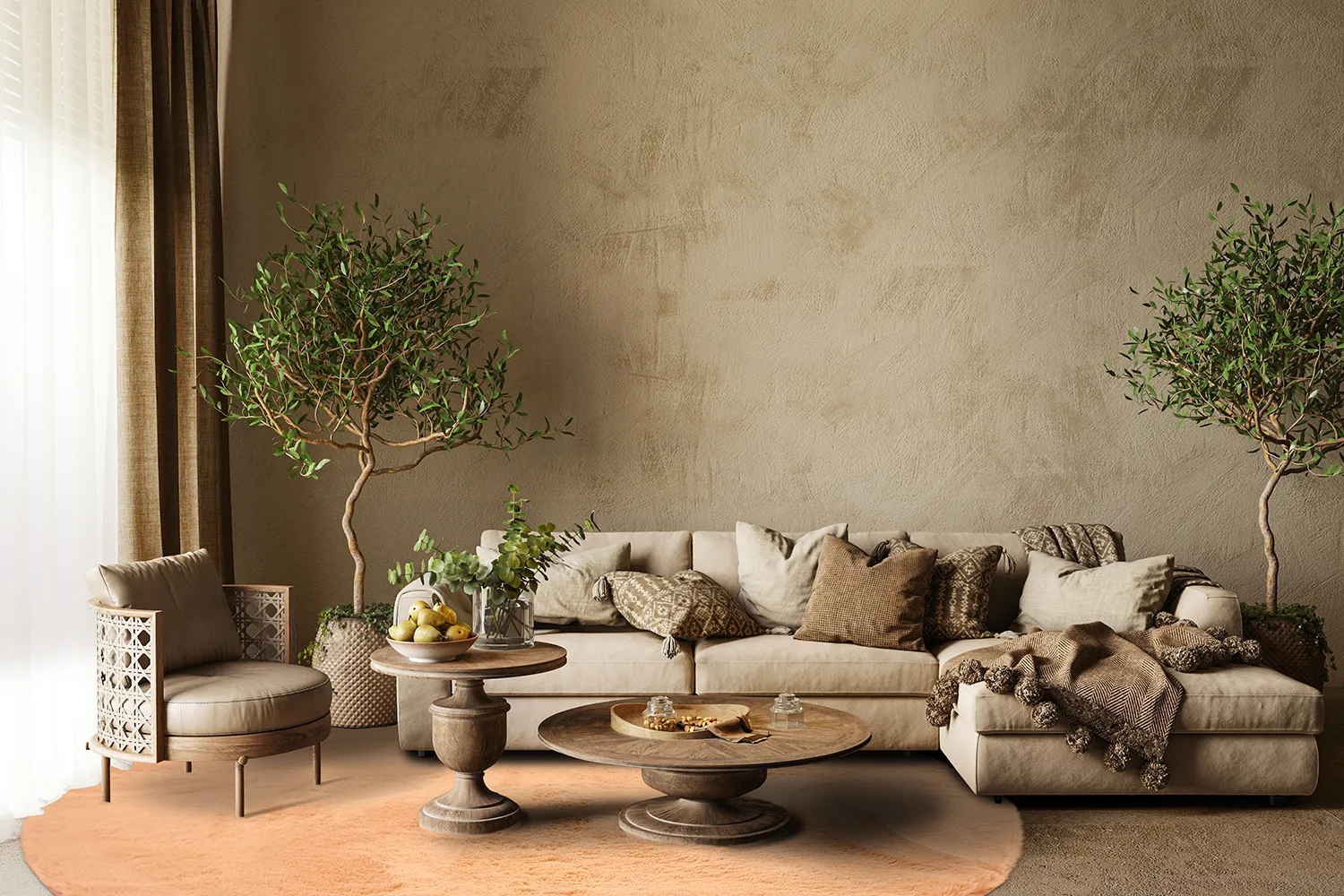 Runde tæpper - Cloud Super Soft (terracotta)