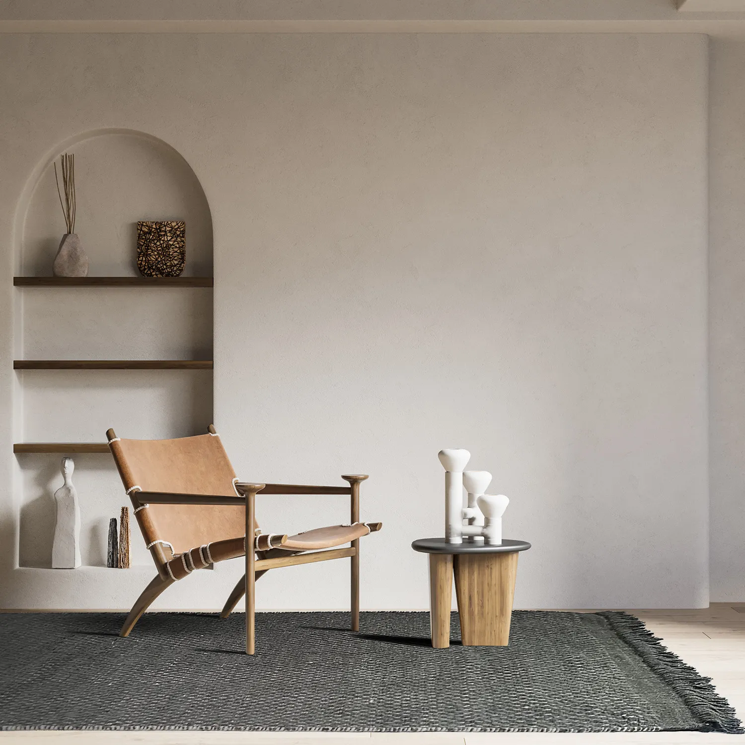 Uldtæppe - Clovelly (Mørk grå)