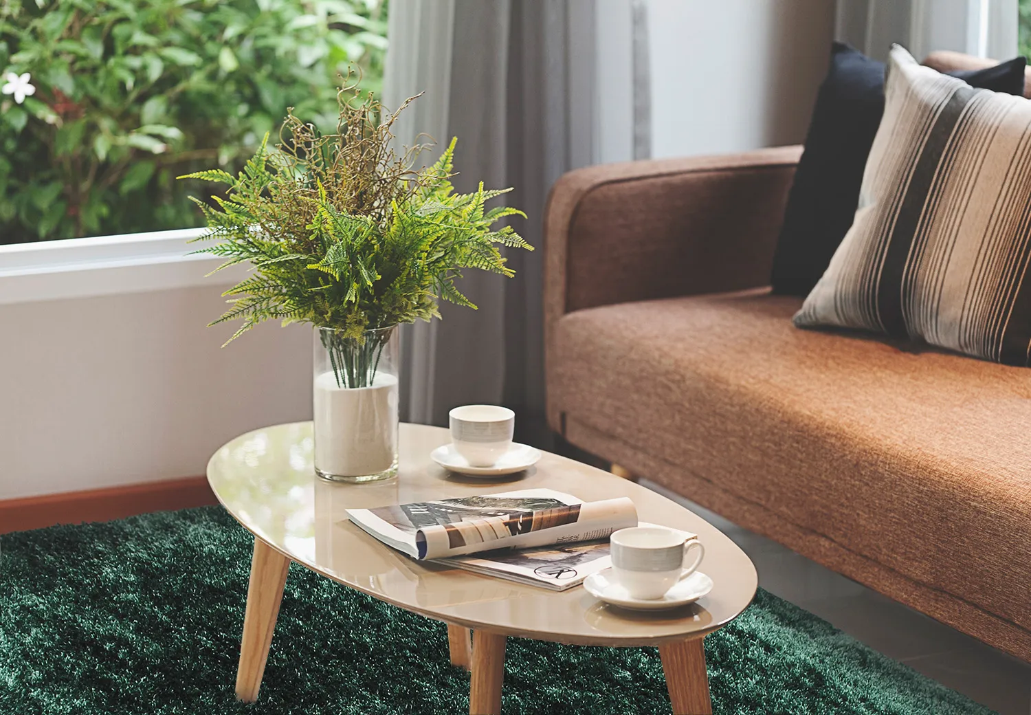 Ryatæpper - Cosy (mørkegrøn)