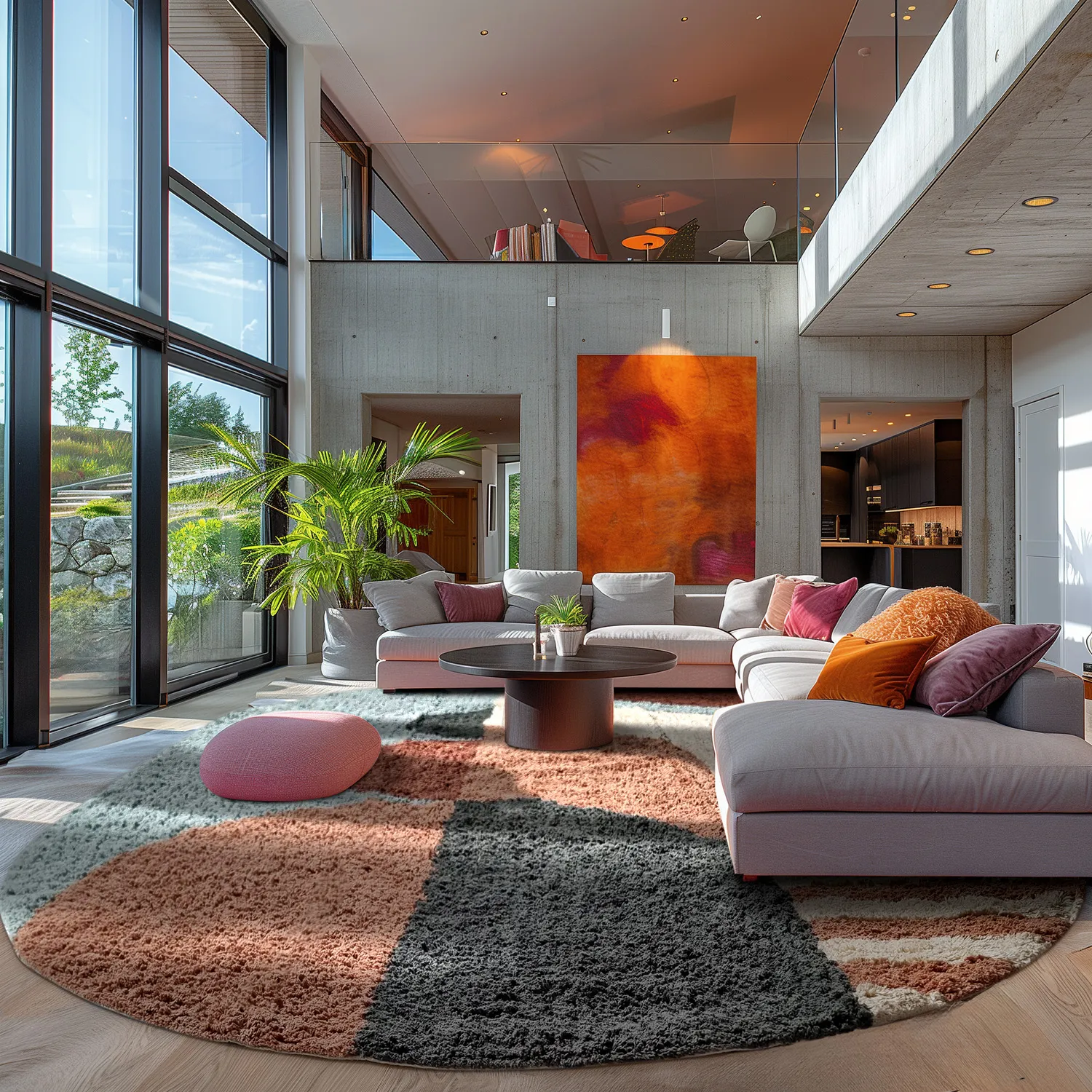 Ovalt tæppe - Osmery Natural Cotton Shaggy (multi)