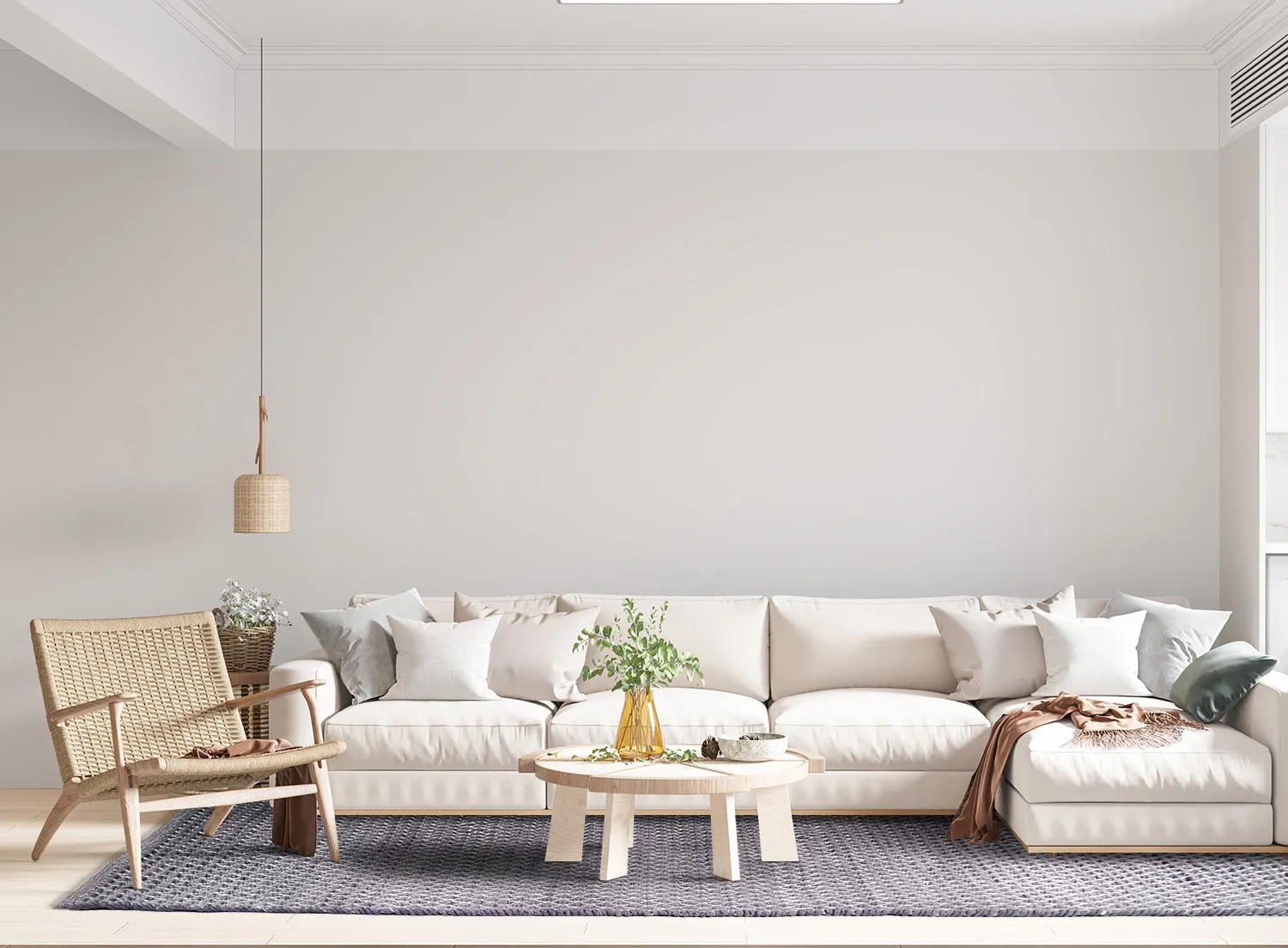 Uldtæppe - Belize (grå)