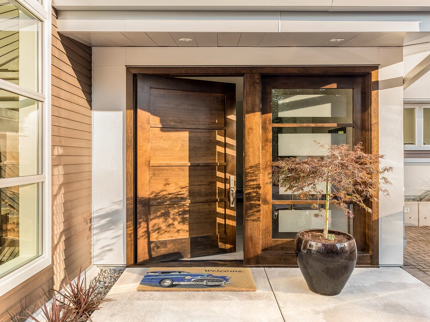 Dørmåtte - Car (blå)