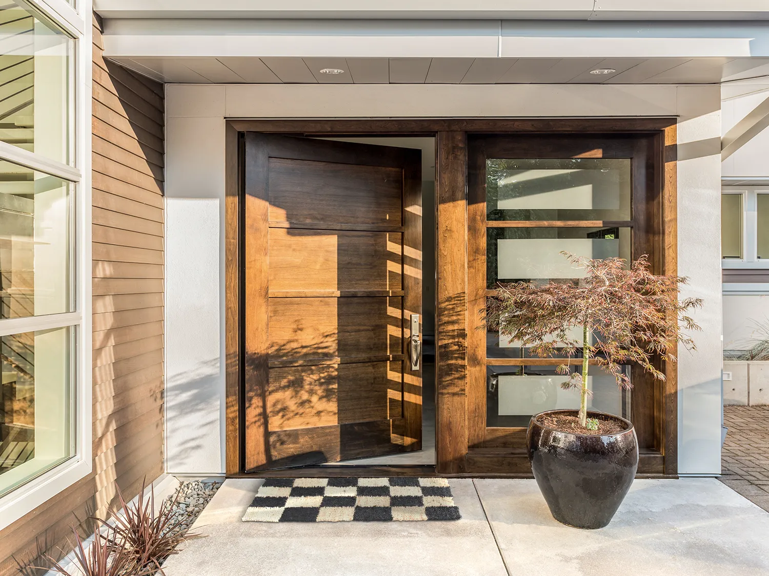 Dørmåtte - Eloise (natur/svart)