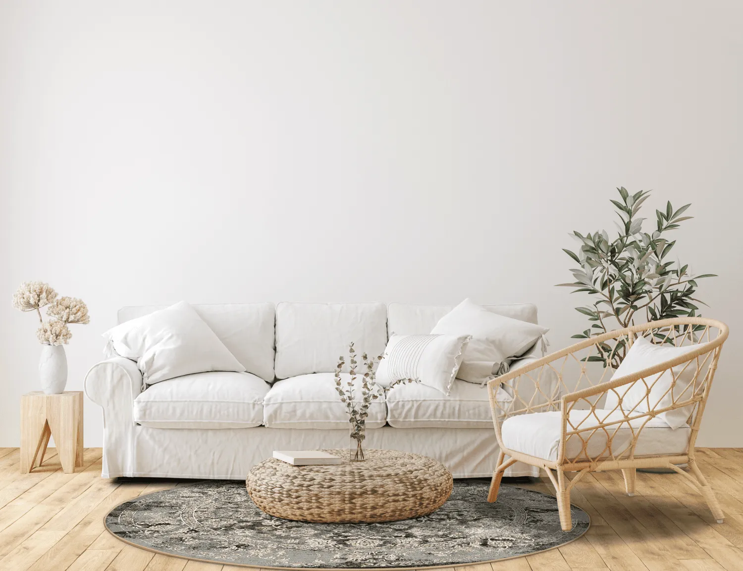 Rundt tæppe - Amaya (brun)