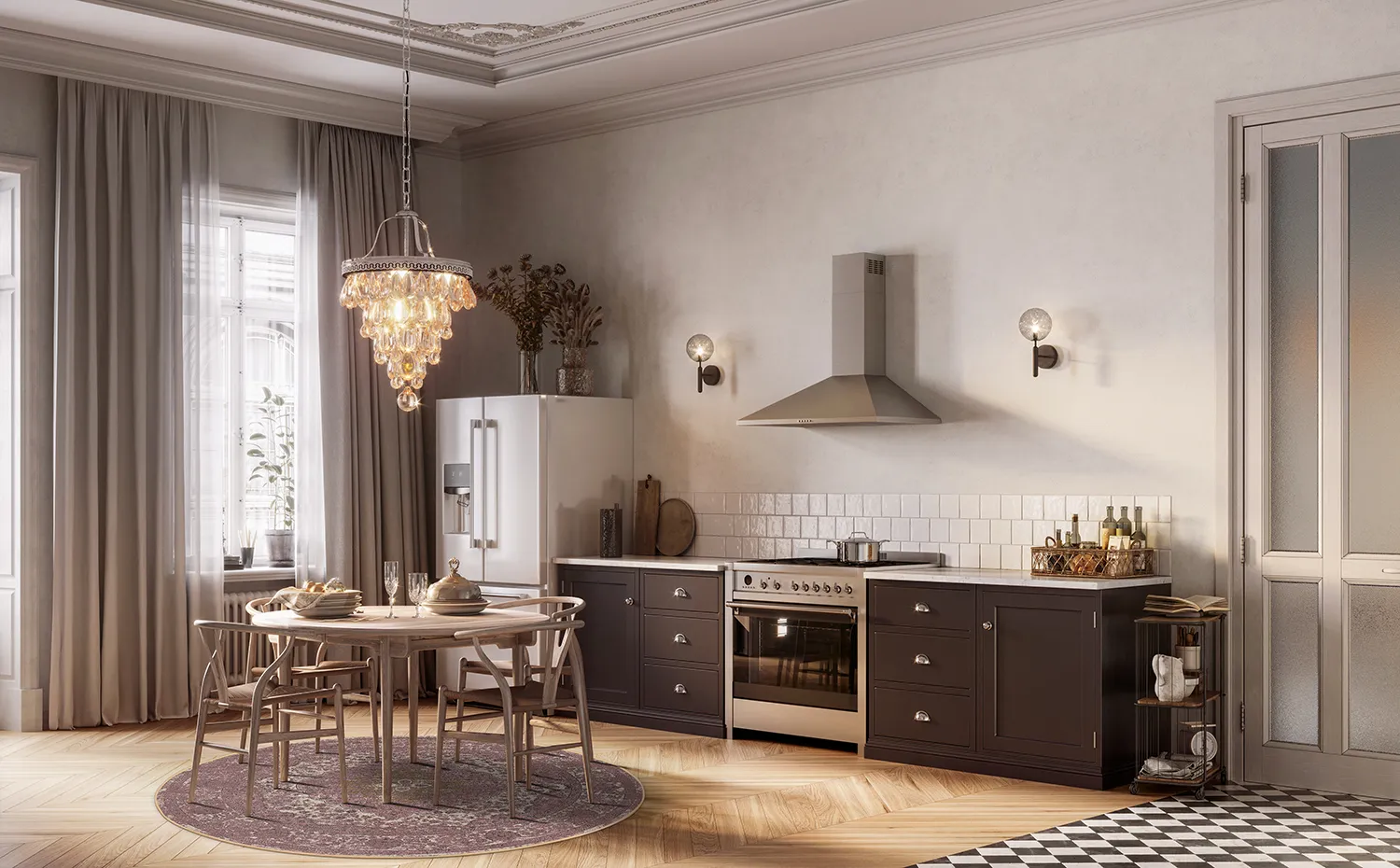 Rundt tæppe - Lainey (rød)