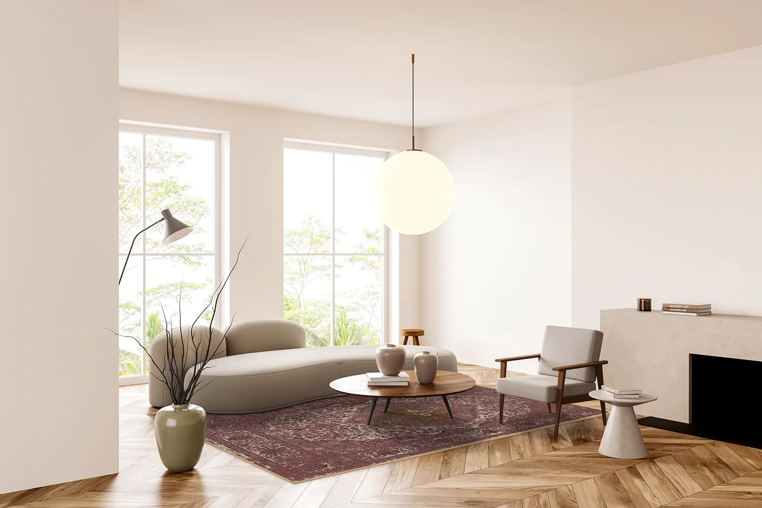 Wilton-tæppe - Lainey (rød)