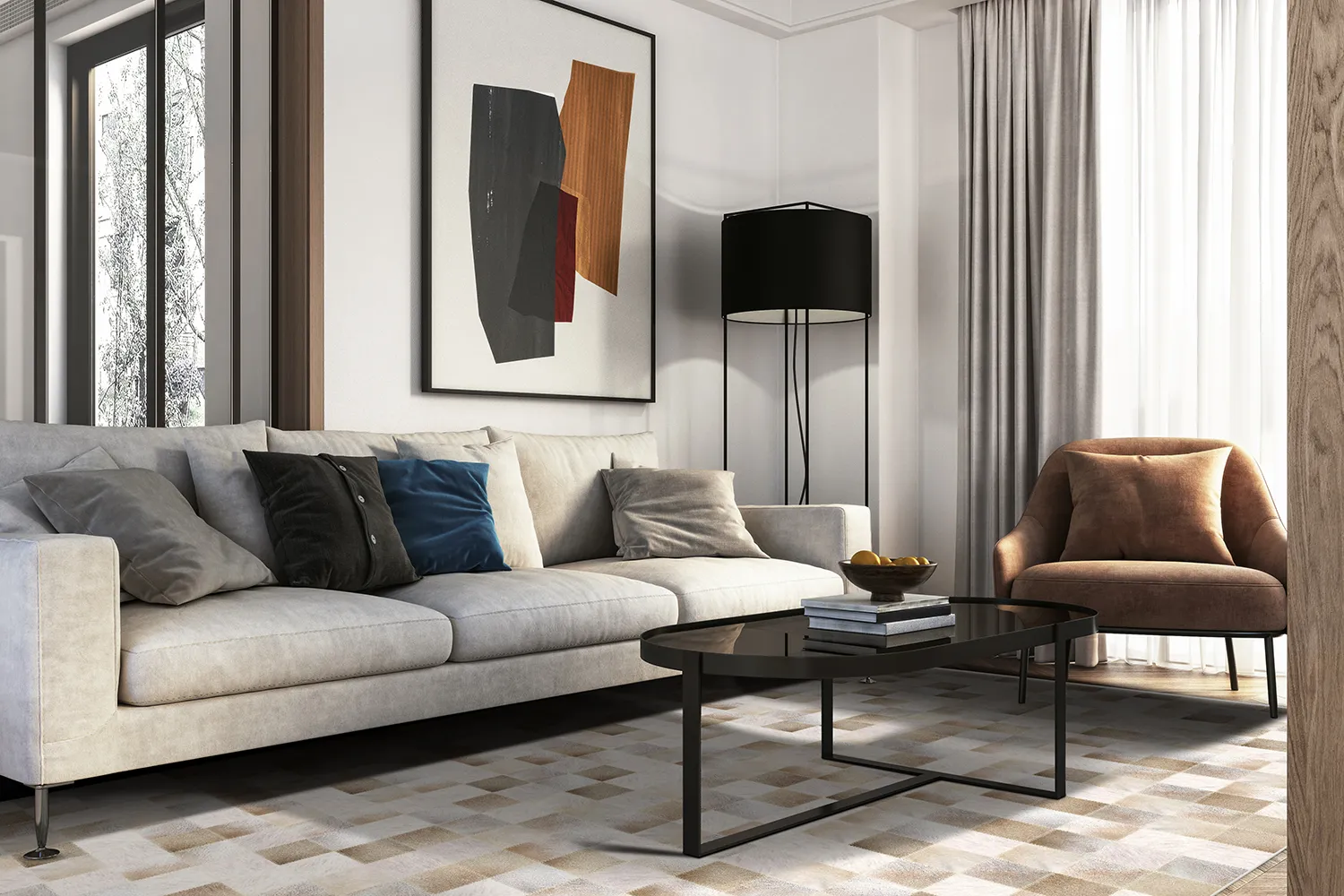 Wilton-tæppe - Fethiye (beige)