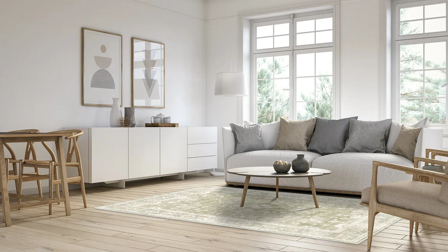 Wilton-tæppe - Gombalia (lysegrøn)