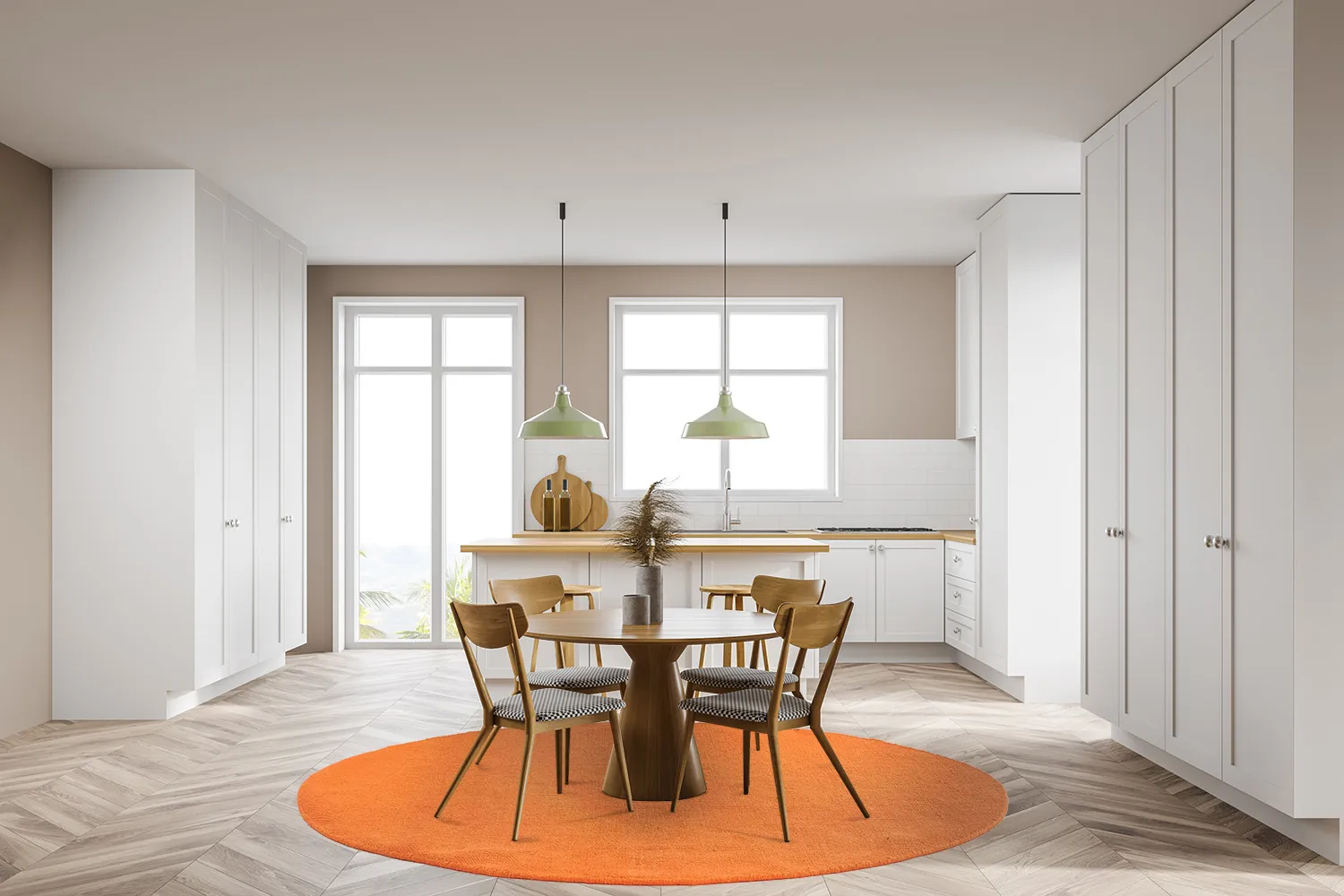 Runde tæpper - Hamilton (Orange Peel)