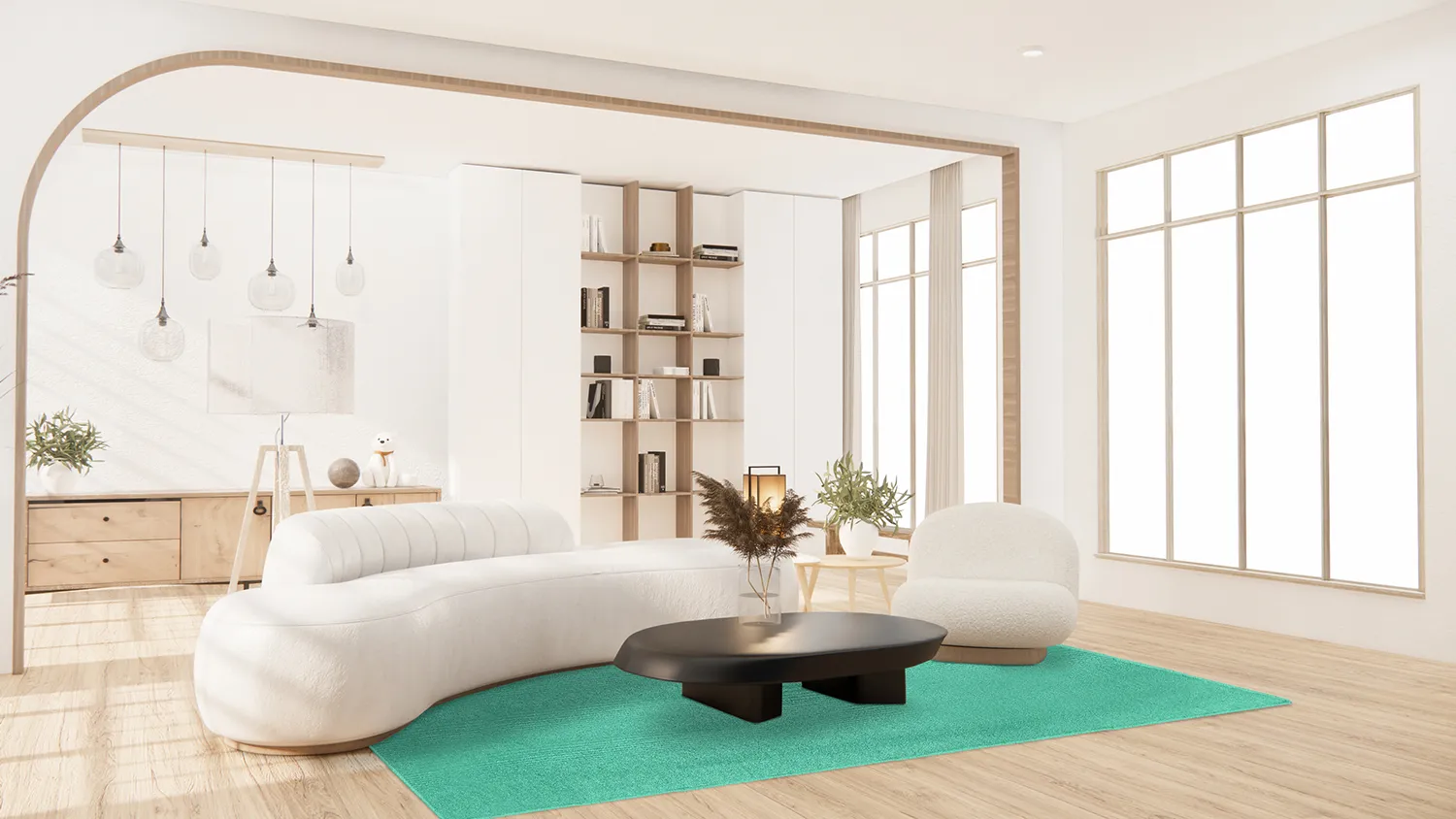 Uldtæppe - Hamilton (Biscay Green)