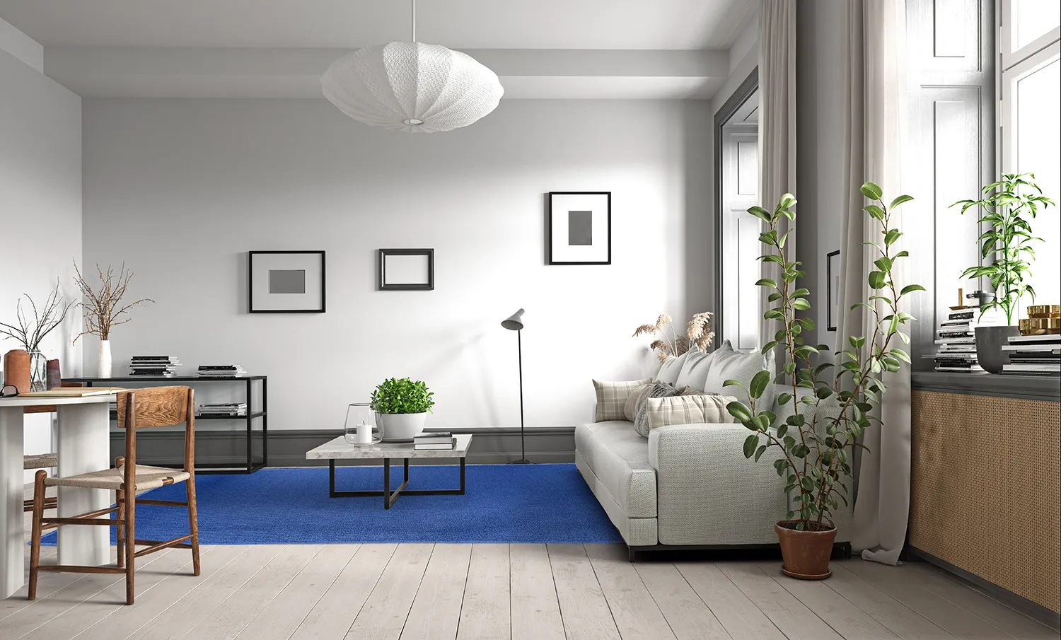 Uldtæppe - Hamilton (Classic Blue)