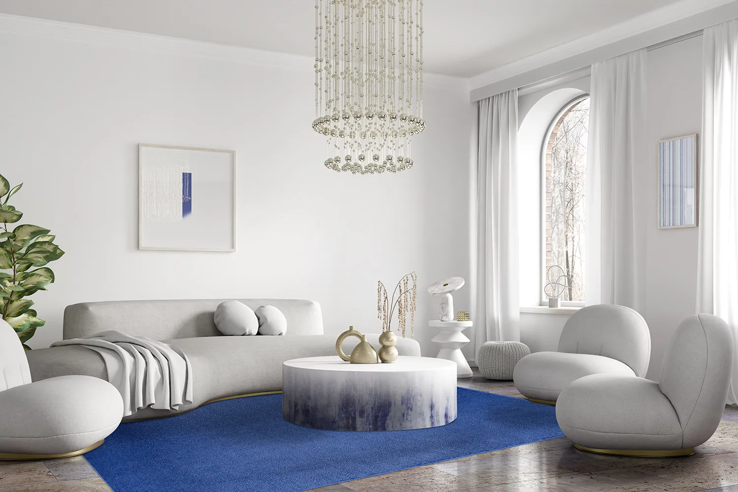 Uldtæppe - Hamilton (Classic Blue)