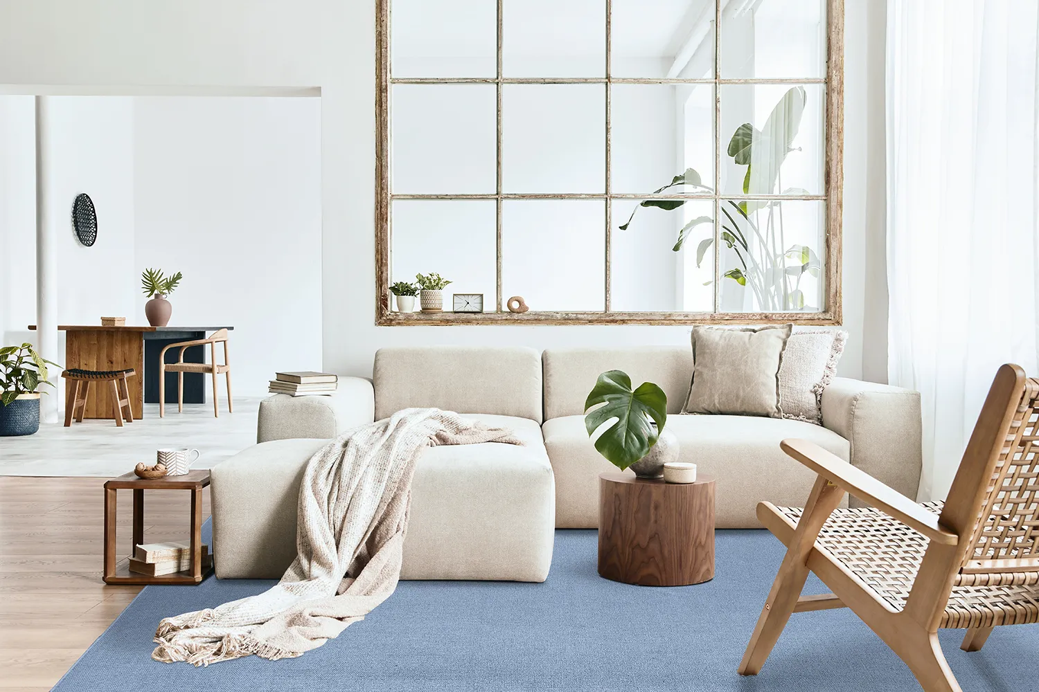 Uldtæppe - Hamilton (Faded Denim)