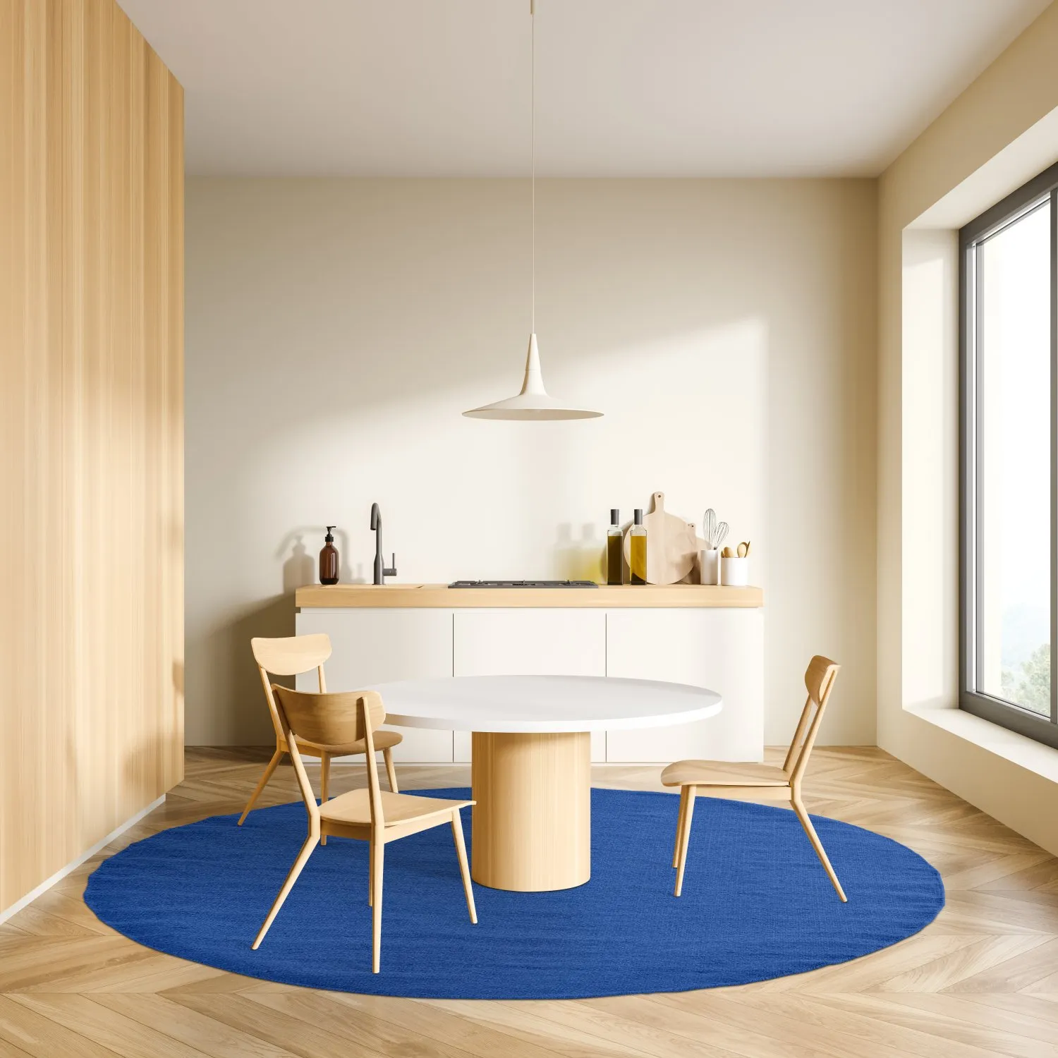 Runde tæpper - Hamilton (Classic Blue)