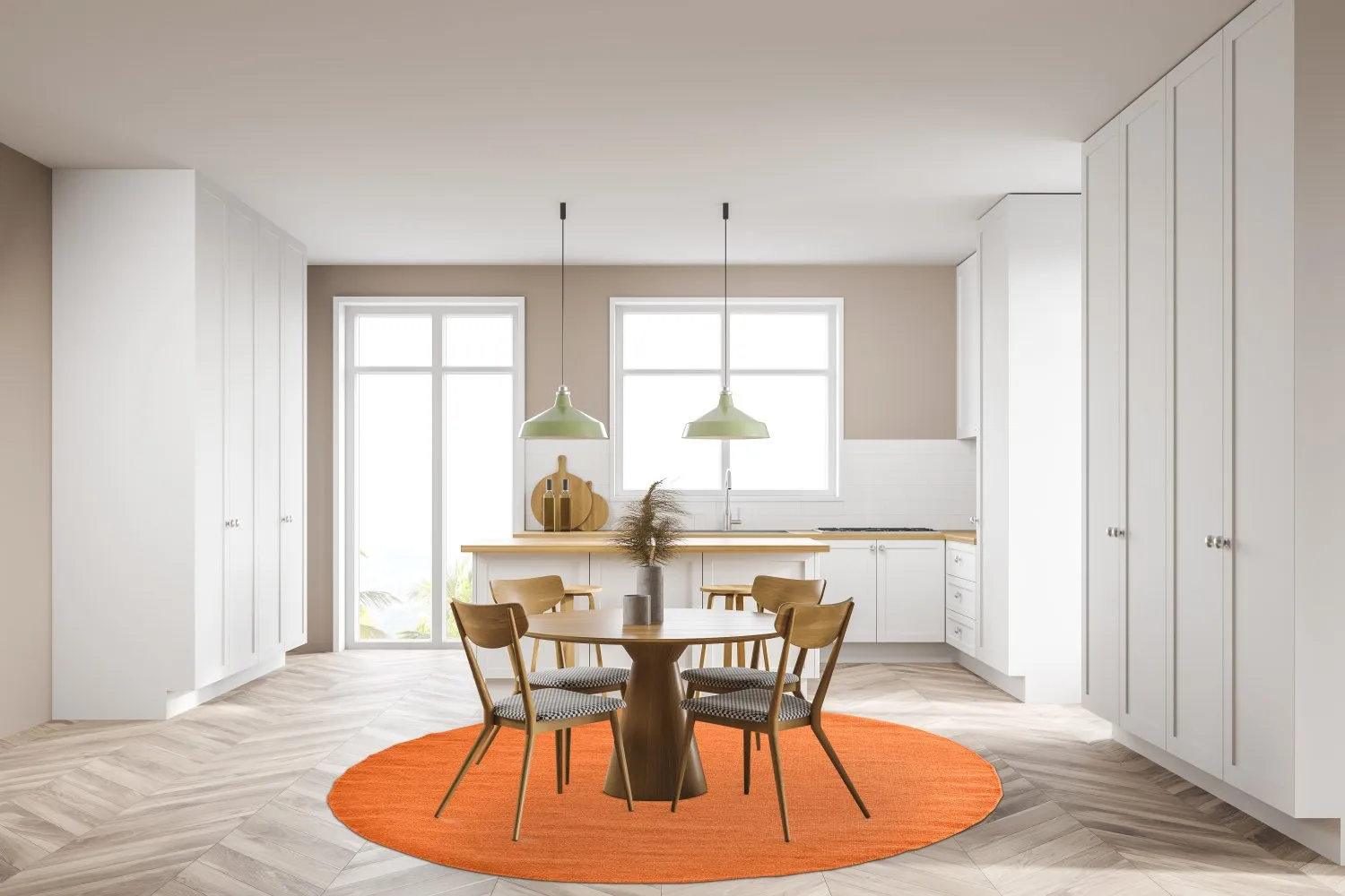 Runde tæpper - Hamilton (Orange Peel)