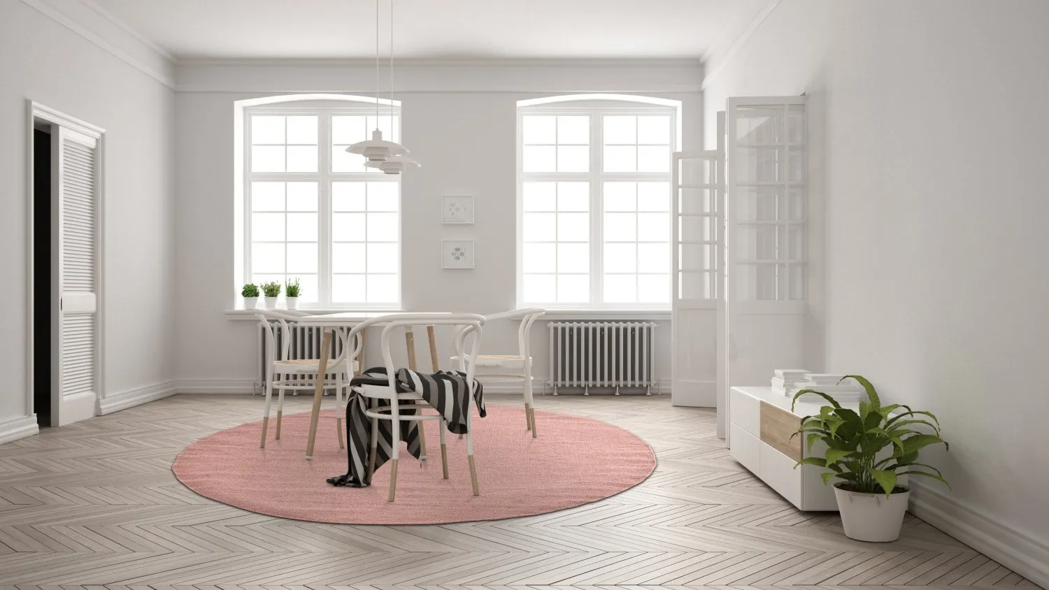 Runde tæpper - Hamilton (Coral Pink)