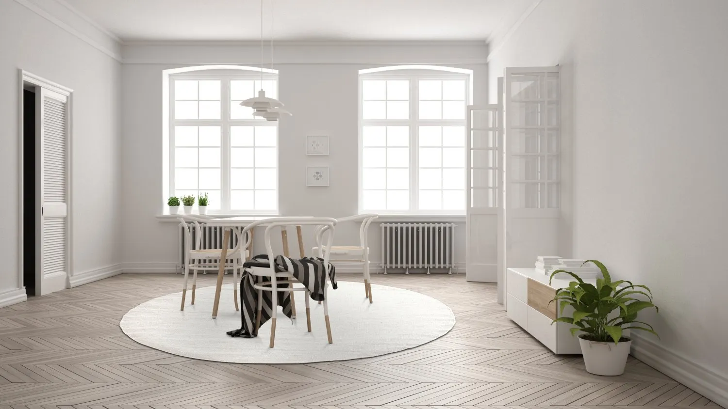 Runde tæpper - Hamilton (hvid)