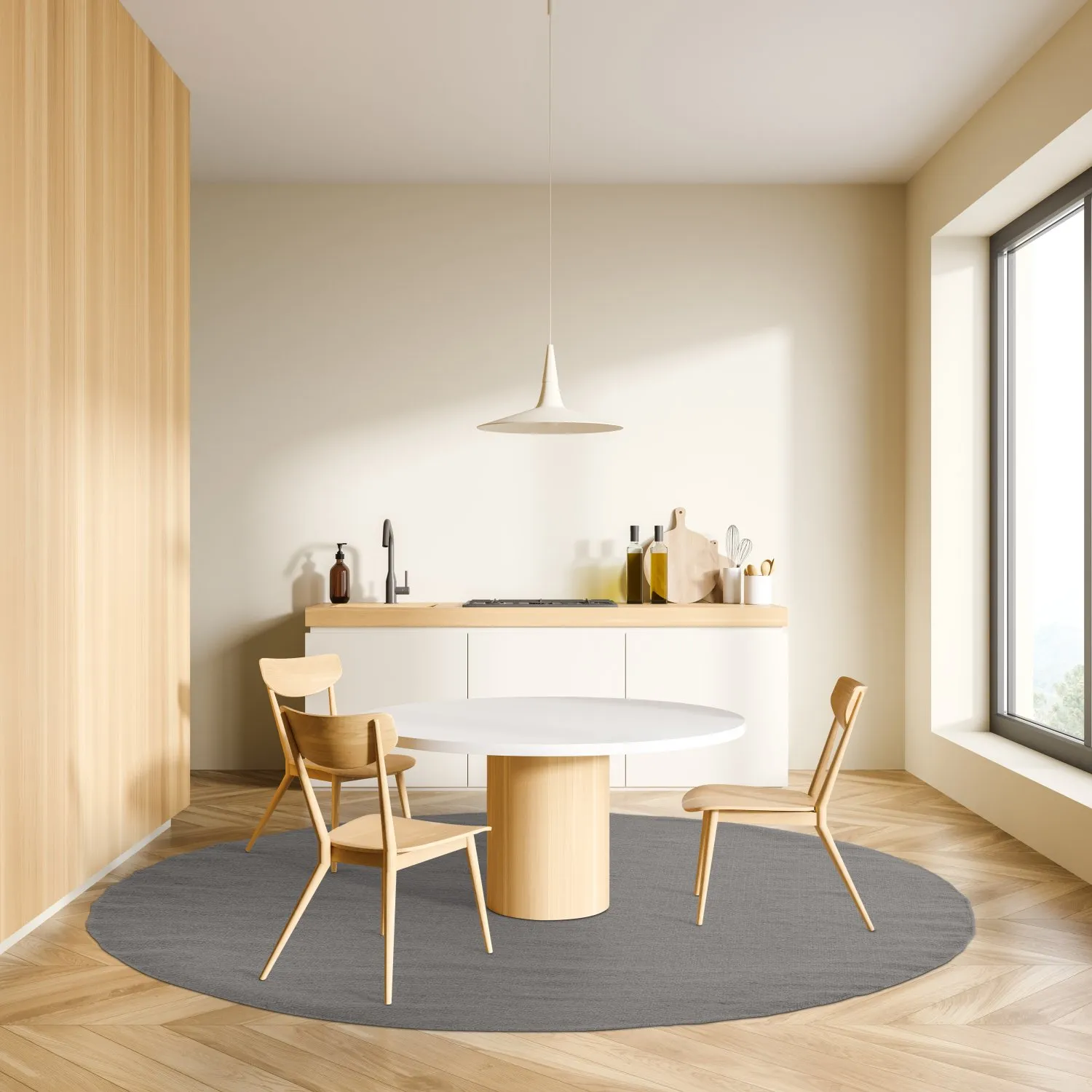 Runde tæpper - Hamilton (Steeple Grey)