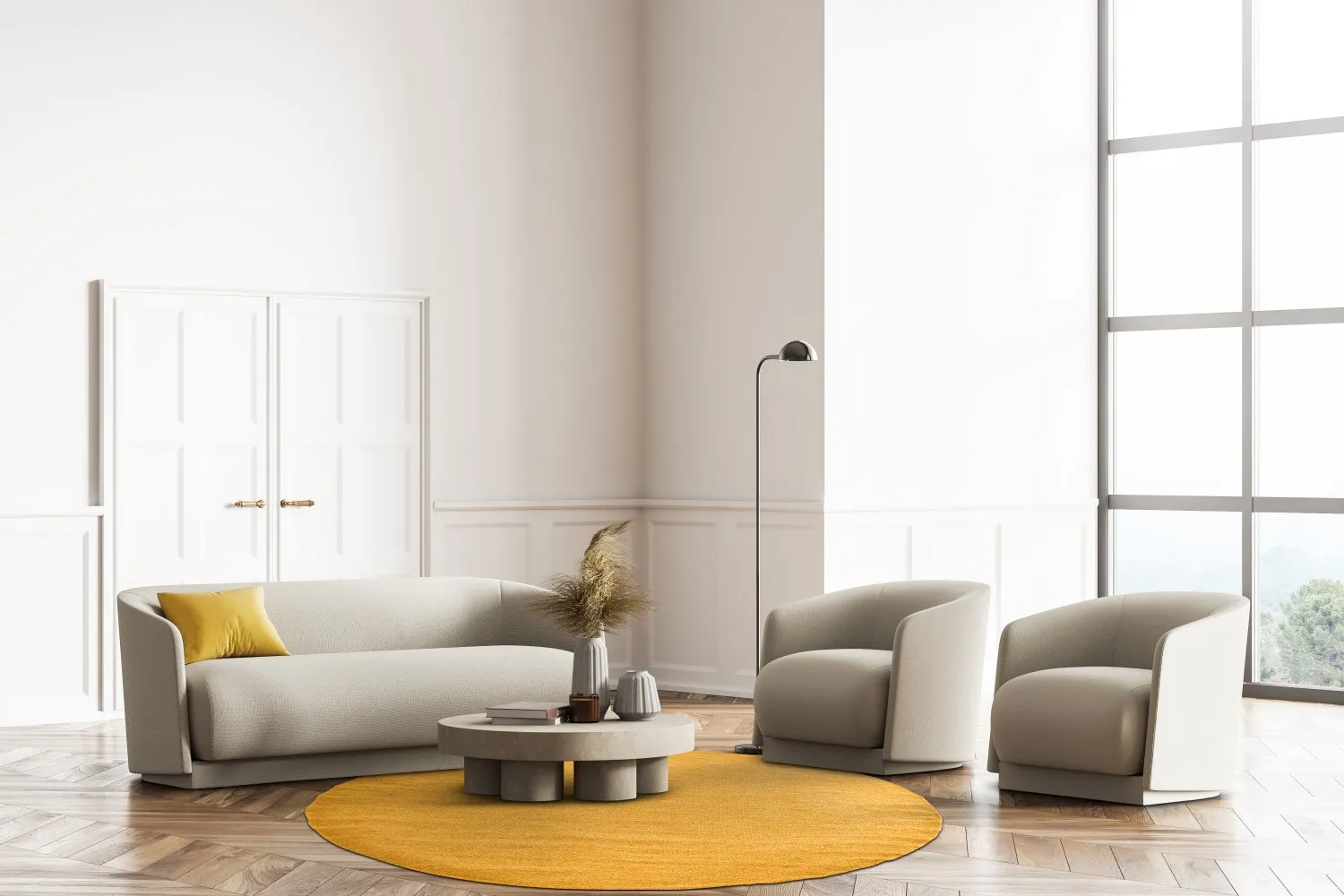 Runde tæpper - Hamilton (Saffron)