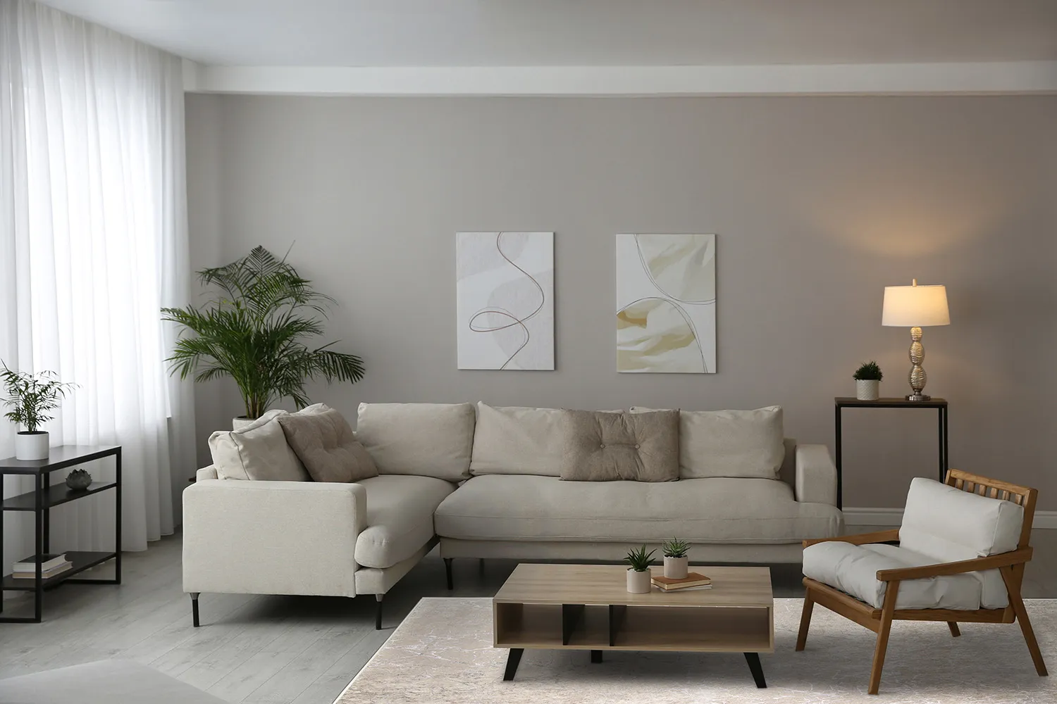 Wilton-tæppe - Zaria (lysebrun/sølv)